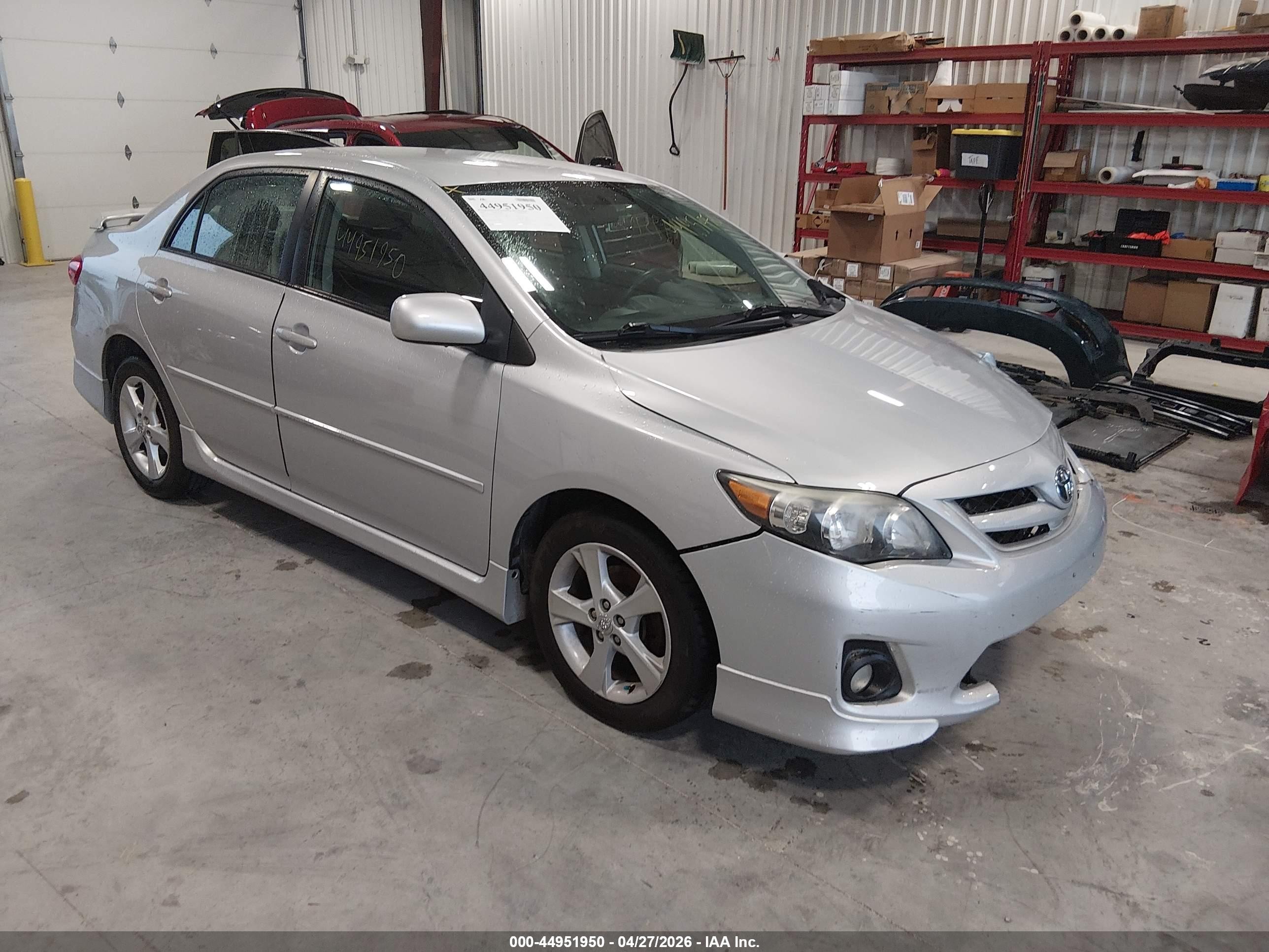 2013 Toyota Corolla S Gray vin: 5YFBU4EEXDP119615