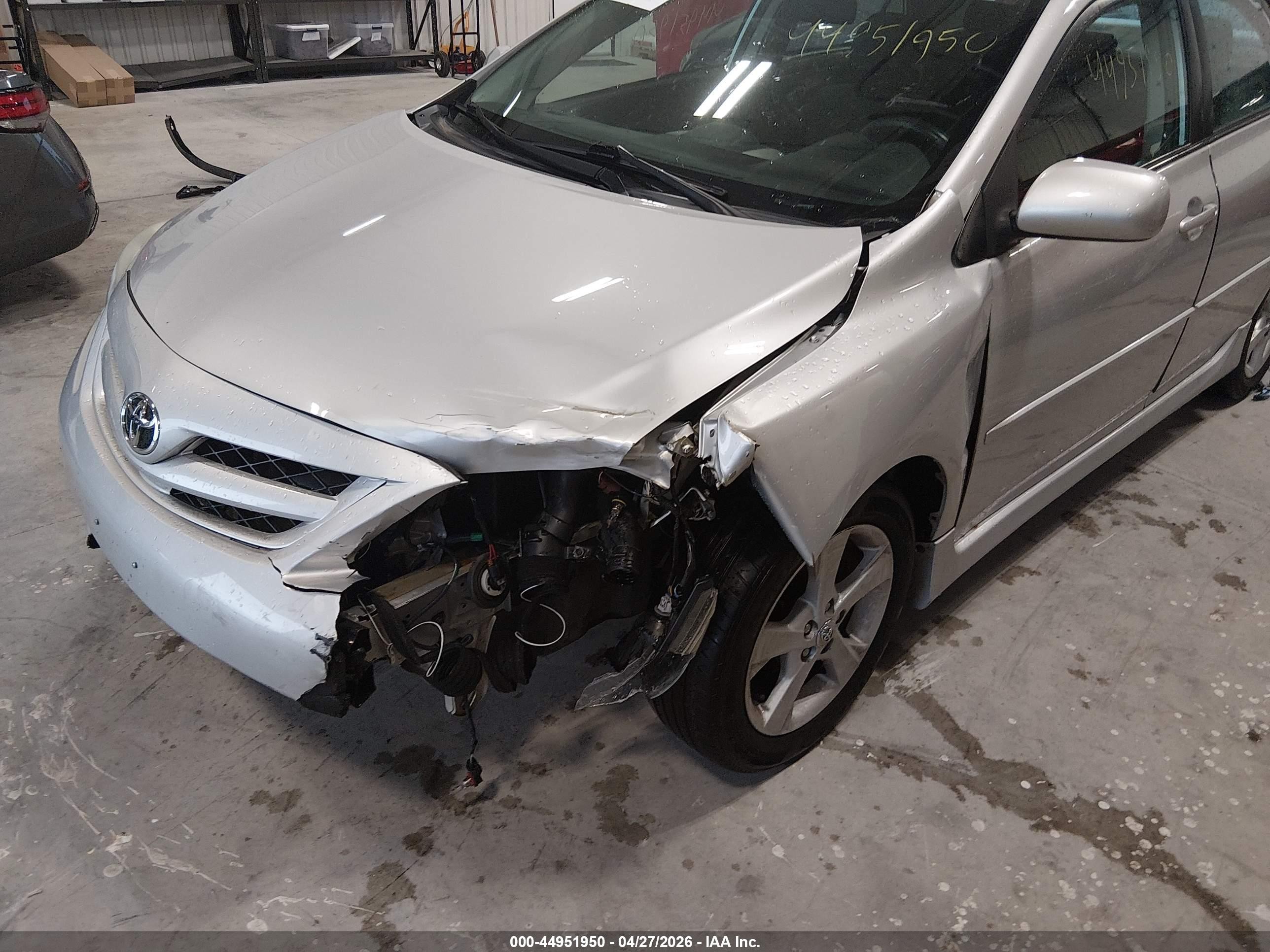 2013 Toyota Corolla S Gray vin: 5YFBU4EEXDP119615