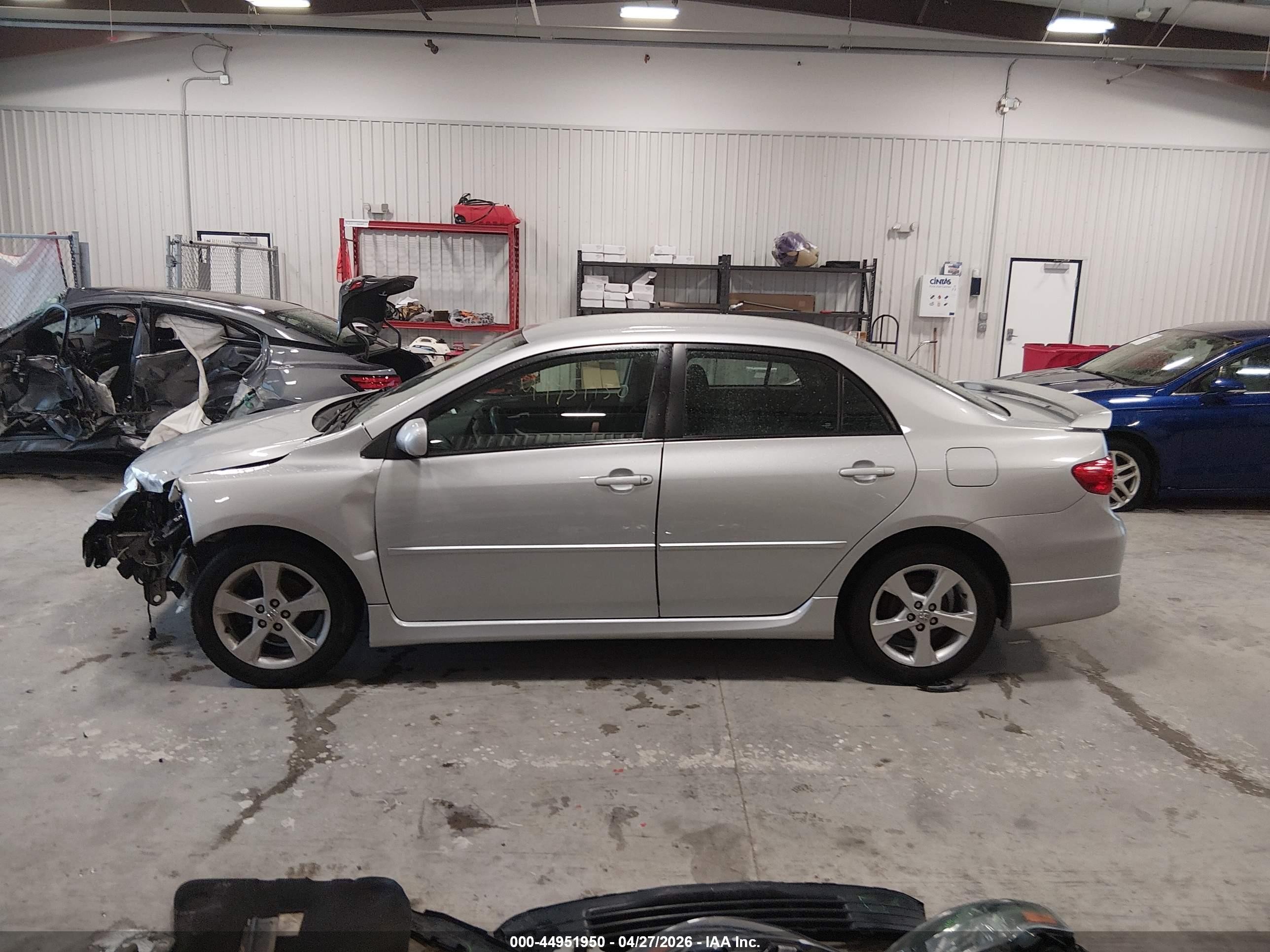 2013 Toyota Corolla S Gray vin: 5YFBU4EEXDP119615