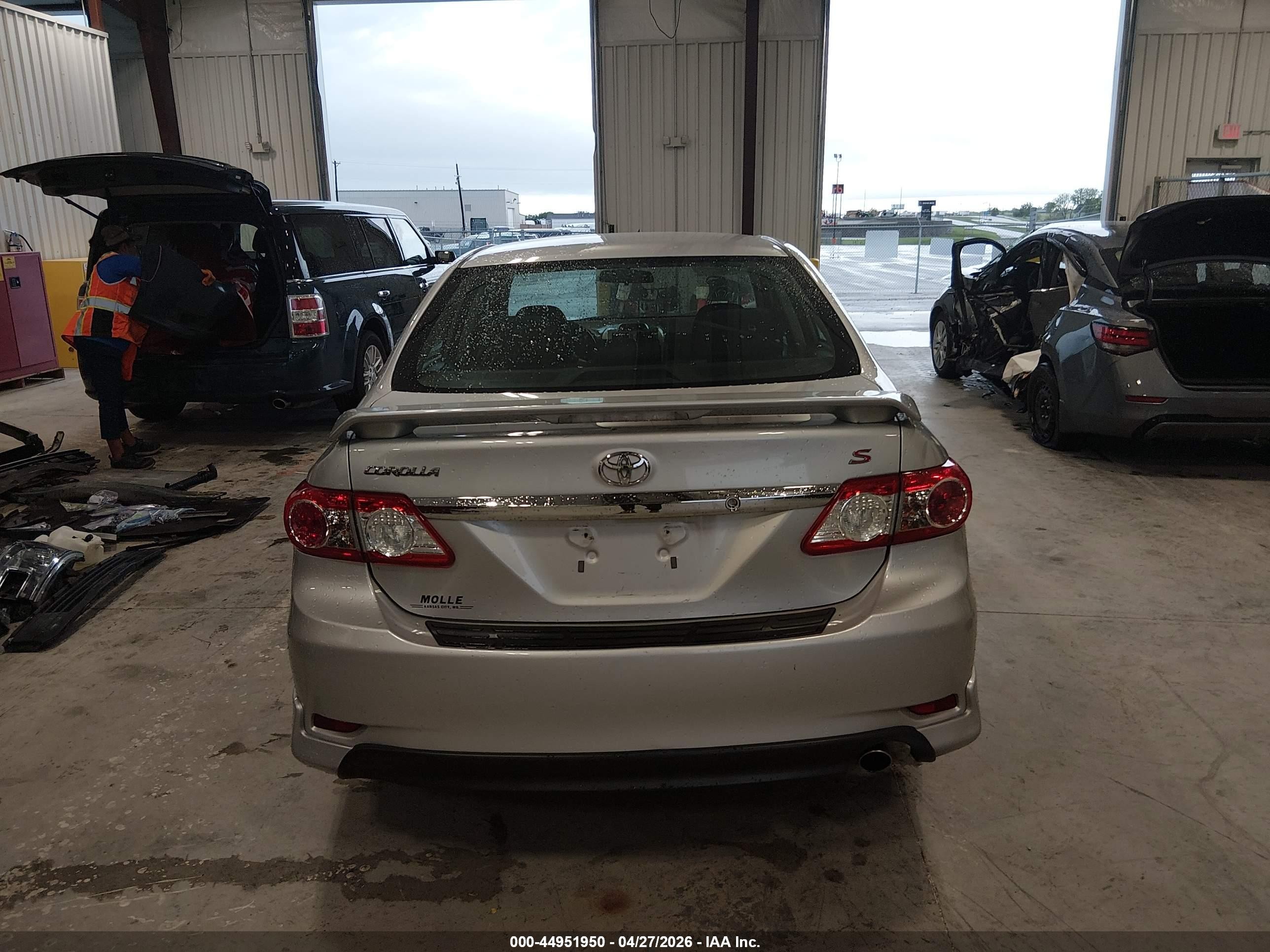 2013 Toyota Corolla S Gray vin: 5YFBU4EEXDP119615