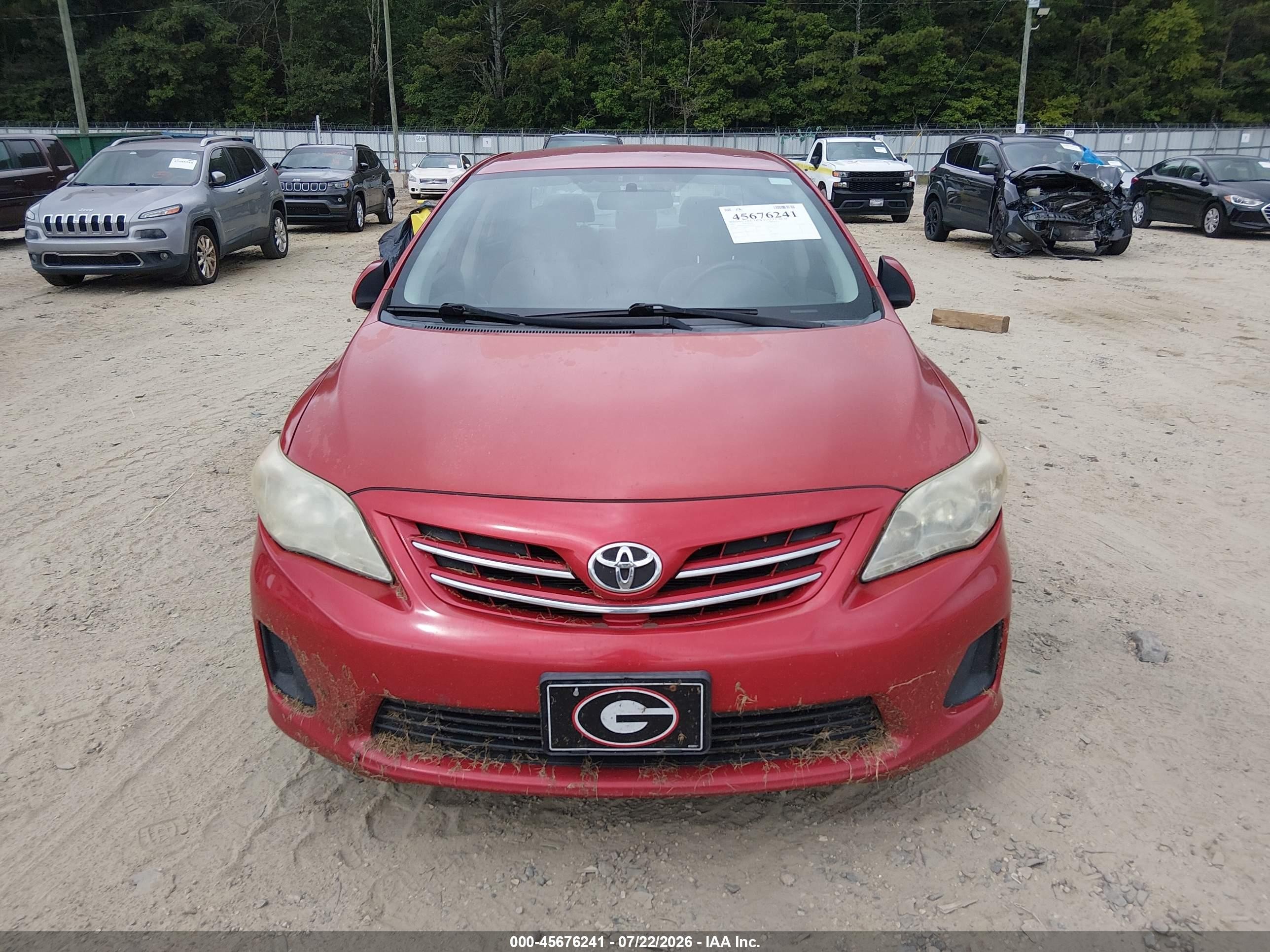 2013 Toyota Corolla Le Red vin: 5YFBU4EEXDP120179