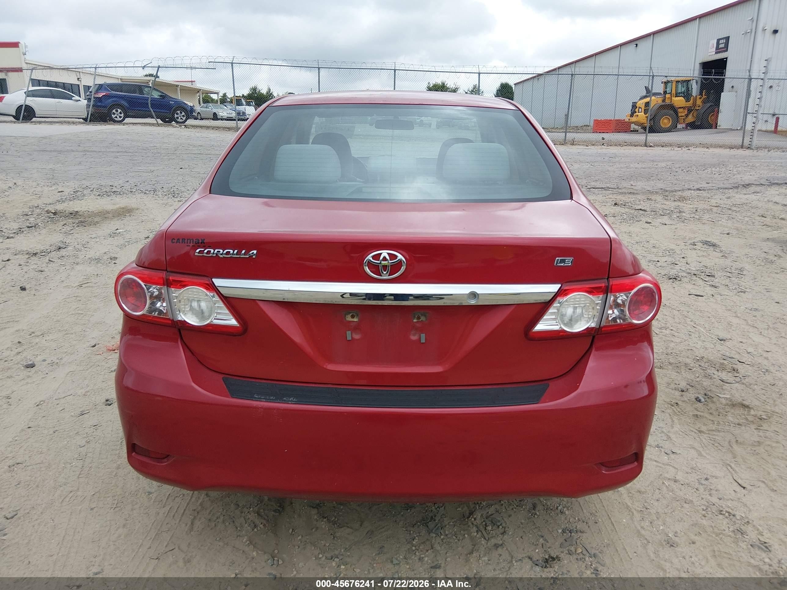 2013 Toyota Corolla Le Red vin: 5YFBU4EEXDP120179
