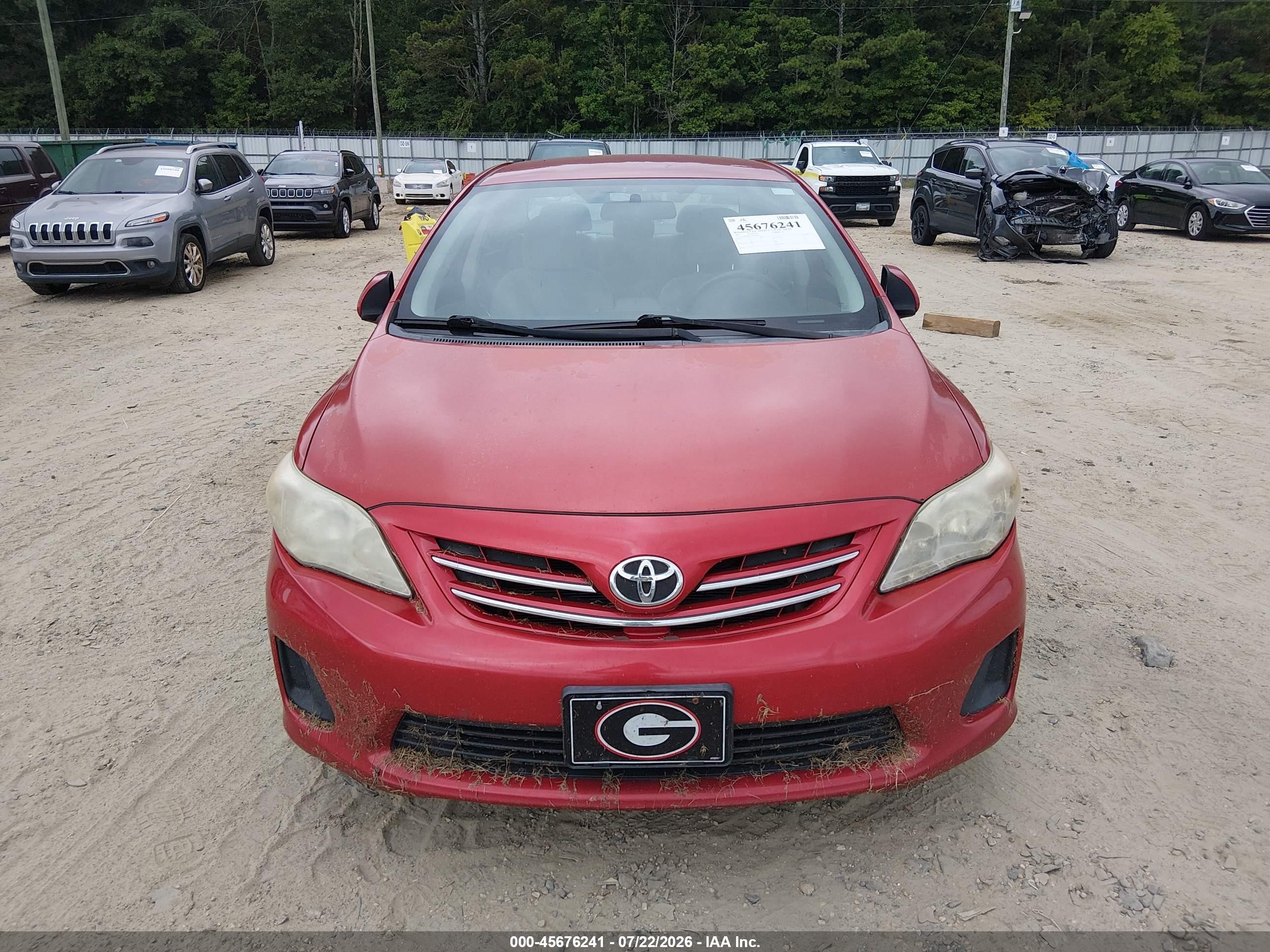 2013 Toyota Corolla Le Red vin: 5YFBU4EEXDP120179