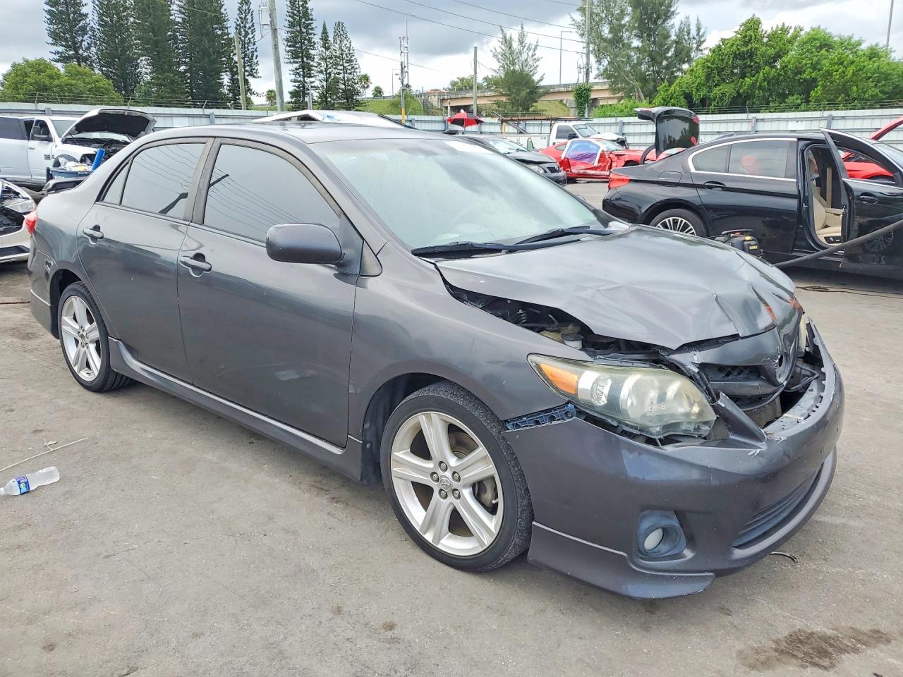 2013 Toyota Corolla S Gray vin: 5YFBU4EEXDP122417