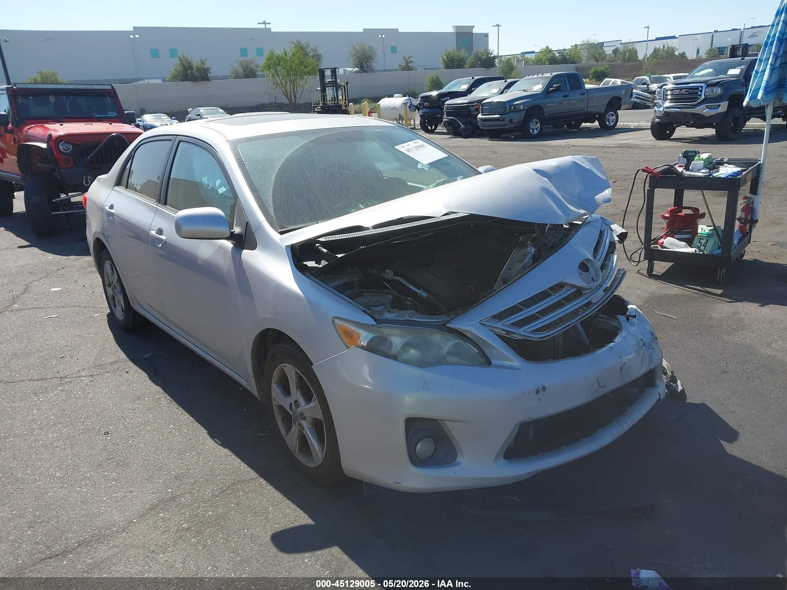 2013 Toyota Corolla Le Silver vin: 5YFBU4EEXDP138407