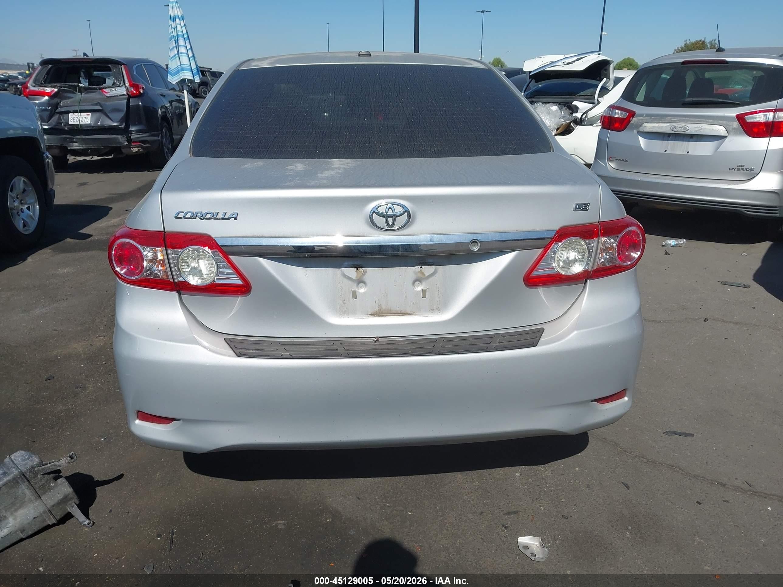 2013 Toyota Corolla Le Silver vin: 5YFBU4EEXDP138407