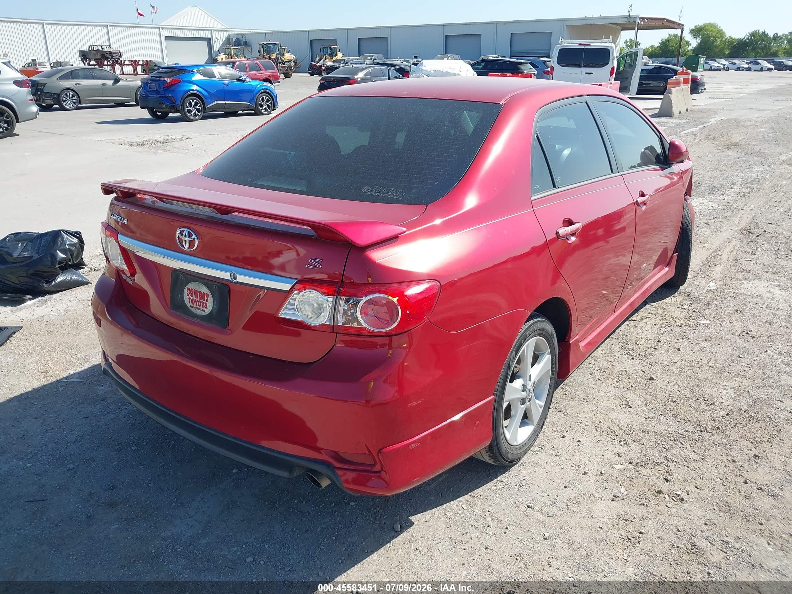 2013 Toyota Corolla S Red vin: 5YFBU4EEXDP140044