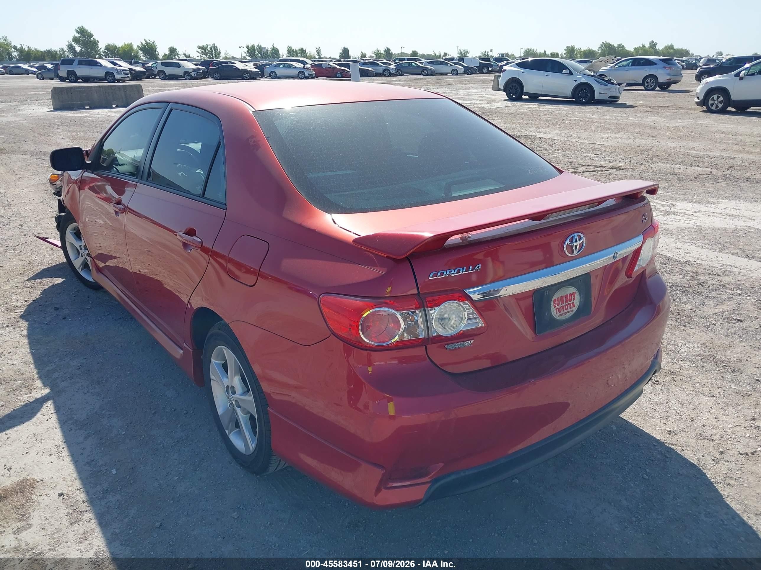 2013 Toyota Corolla S Red vin: 5YFBU4EEXDP140044