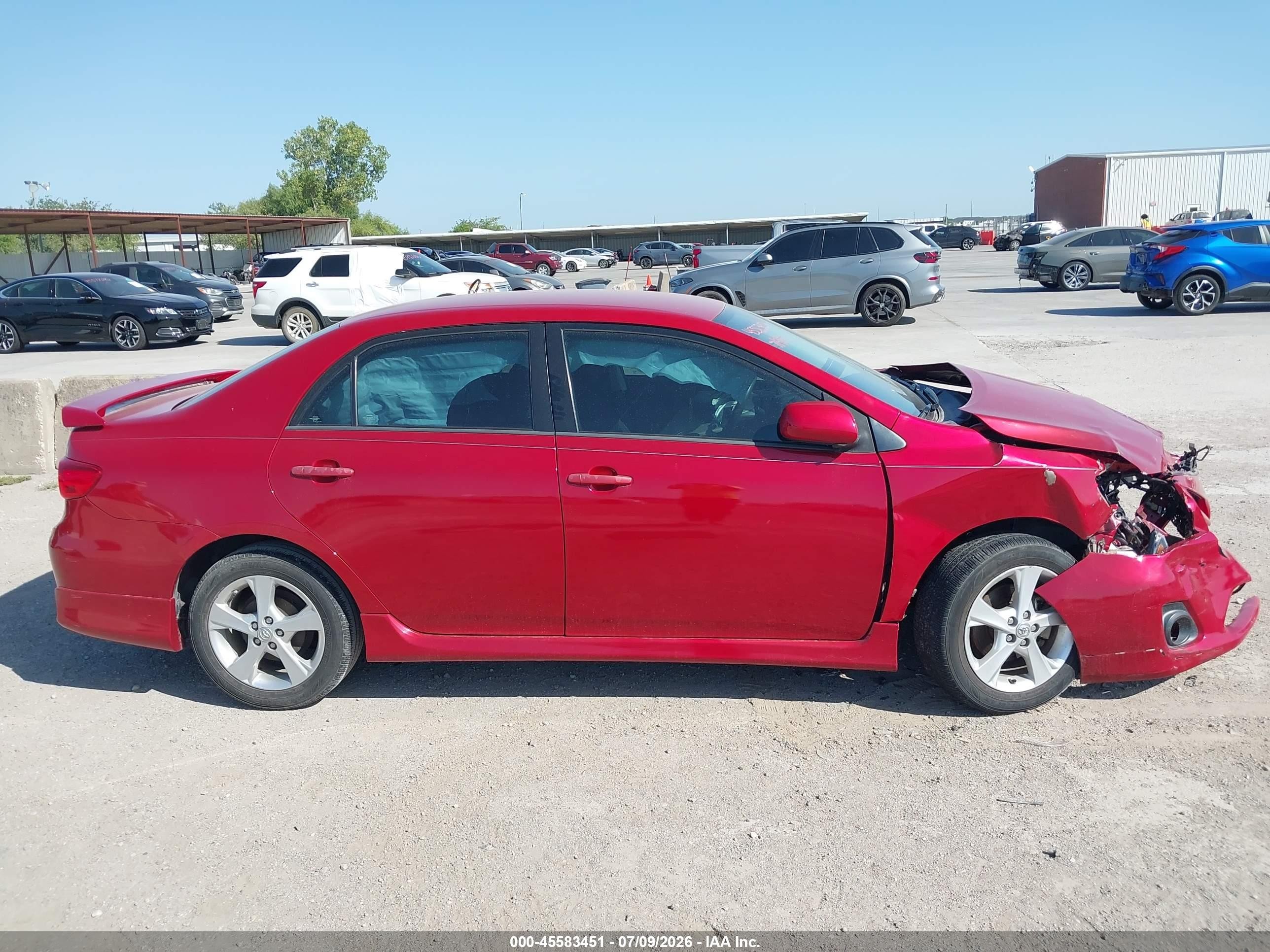 2013 Toyota Corolla S Red vin: 5YFBU4EEXDP140044