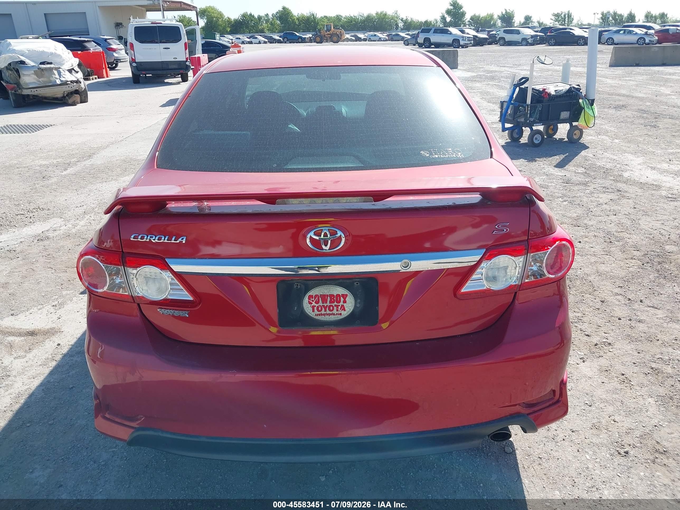 2013 Toyota Corolla S Red vin: 5YFBU4EEXDP140044