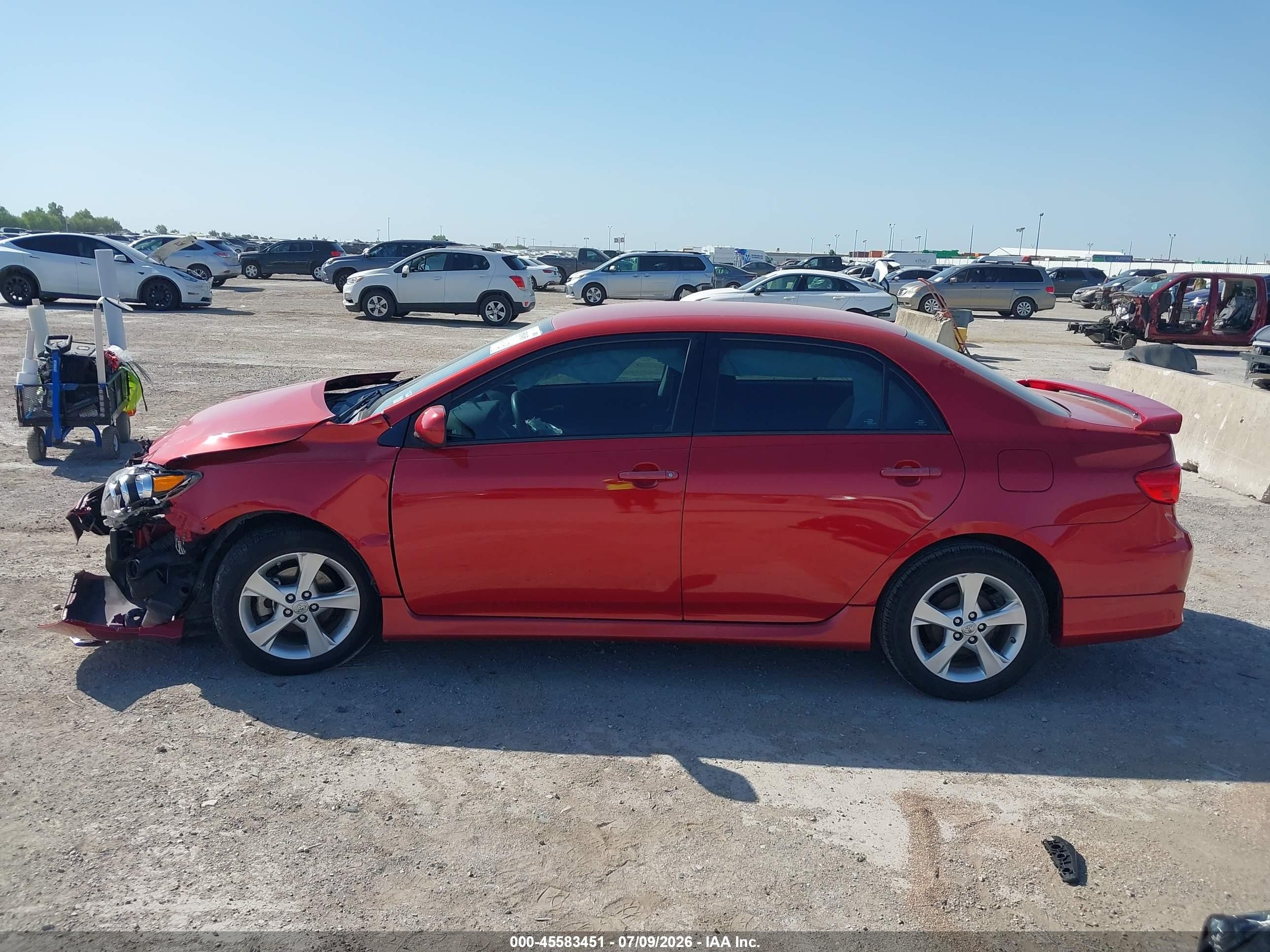 2013 Toyota Corolla S Red vin: 5YFBU4EEXDP140044