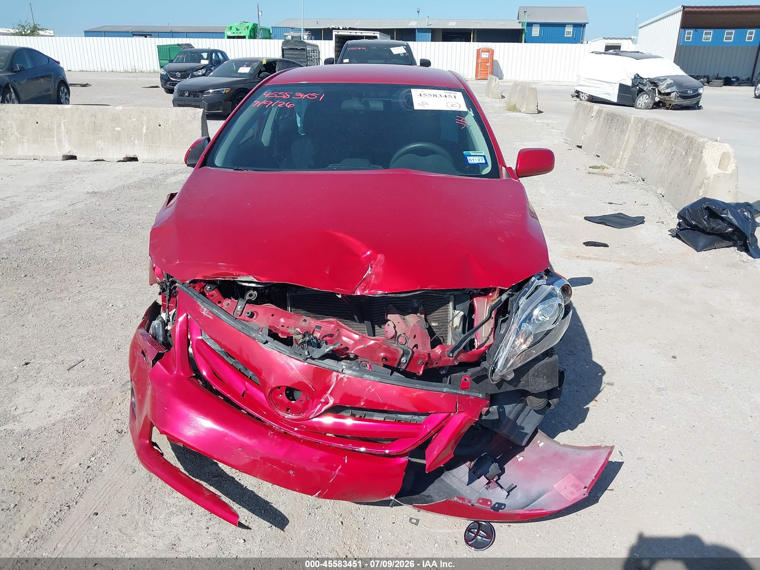2013 Toyota Corolla S Red vin: 5YFBU4EEXDP140044