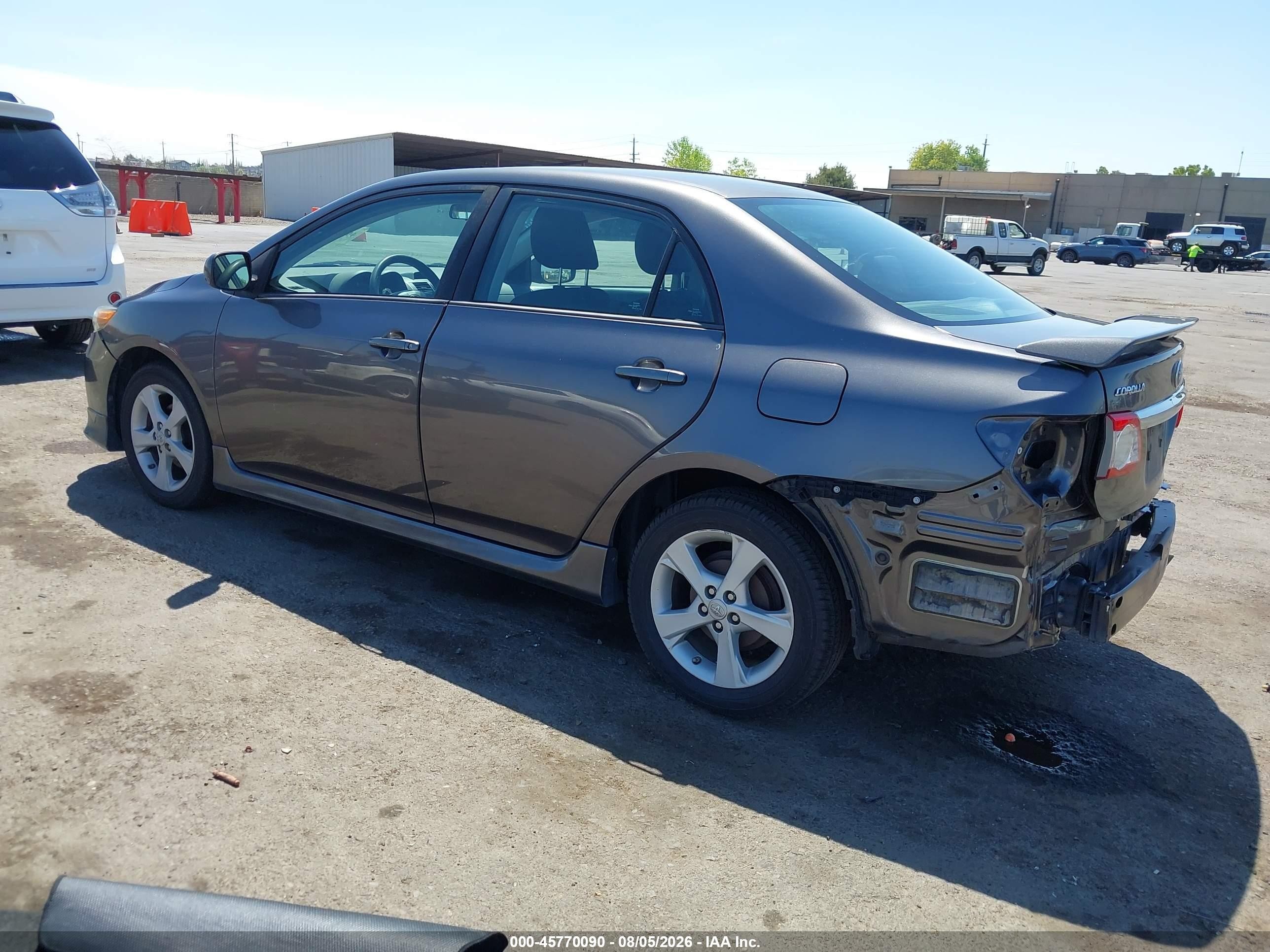 2013 Toyota Corolla S Gray vin: 5YFBU4EEXDP152677