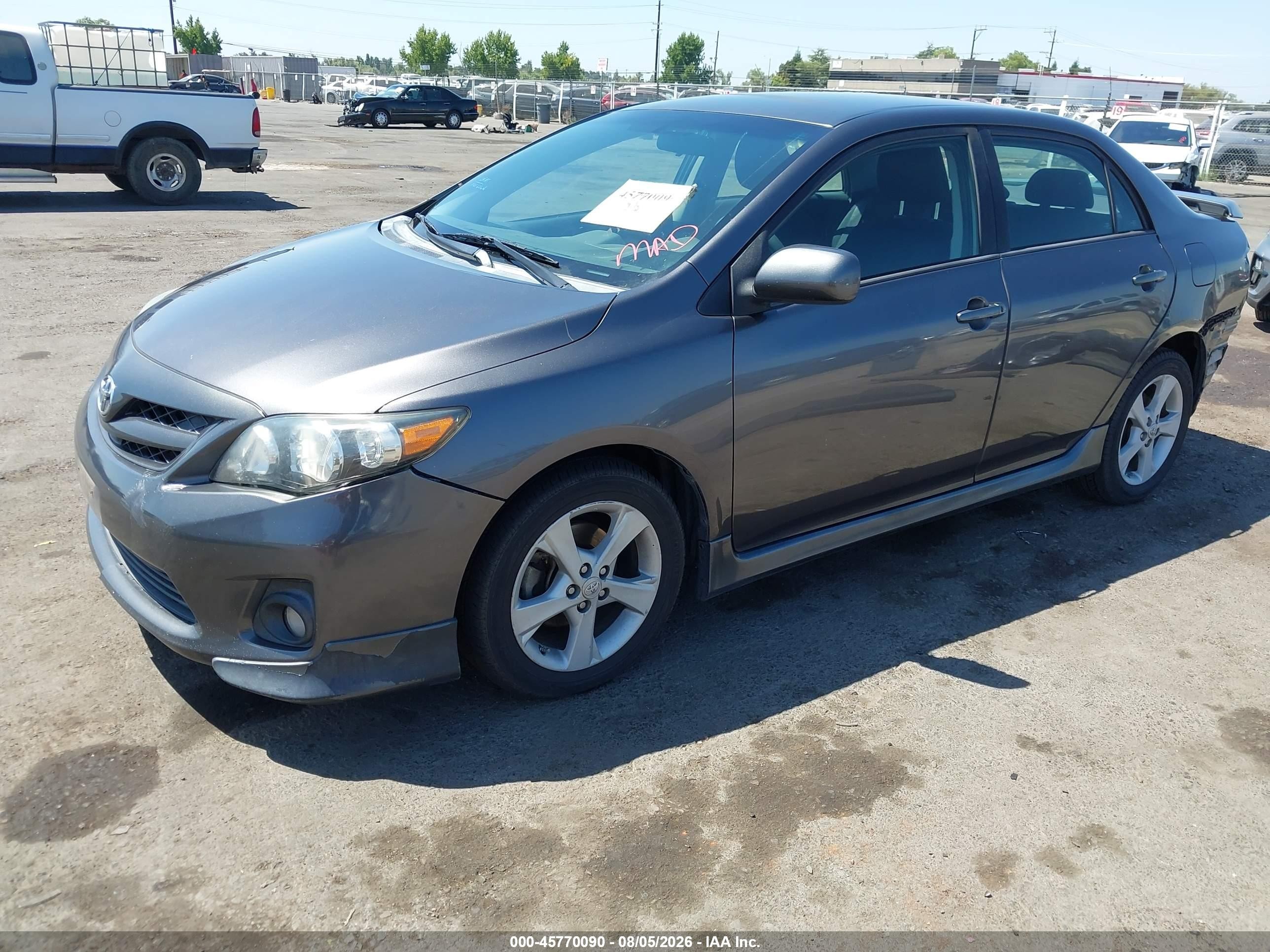 2013 Toyota Corolla S Gray vin: 5YFBU4EEXDP152677