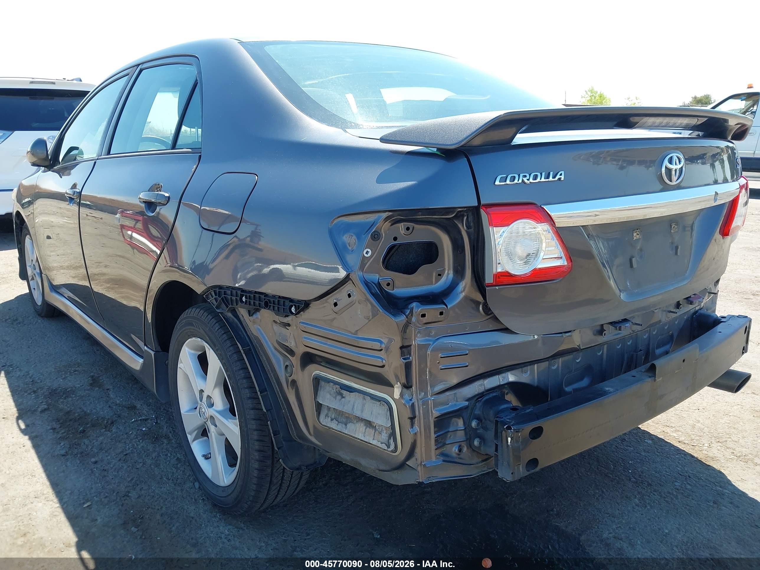 2013 Toyota Corolla S Gray vin: 5YFBU4EEXDP152677