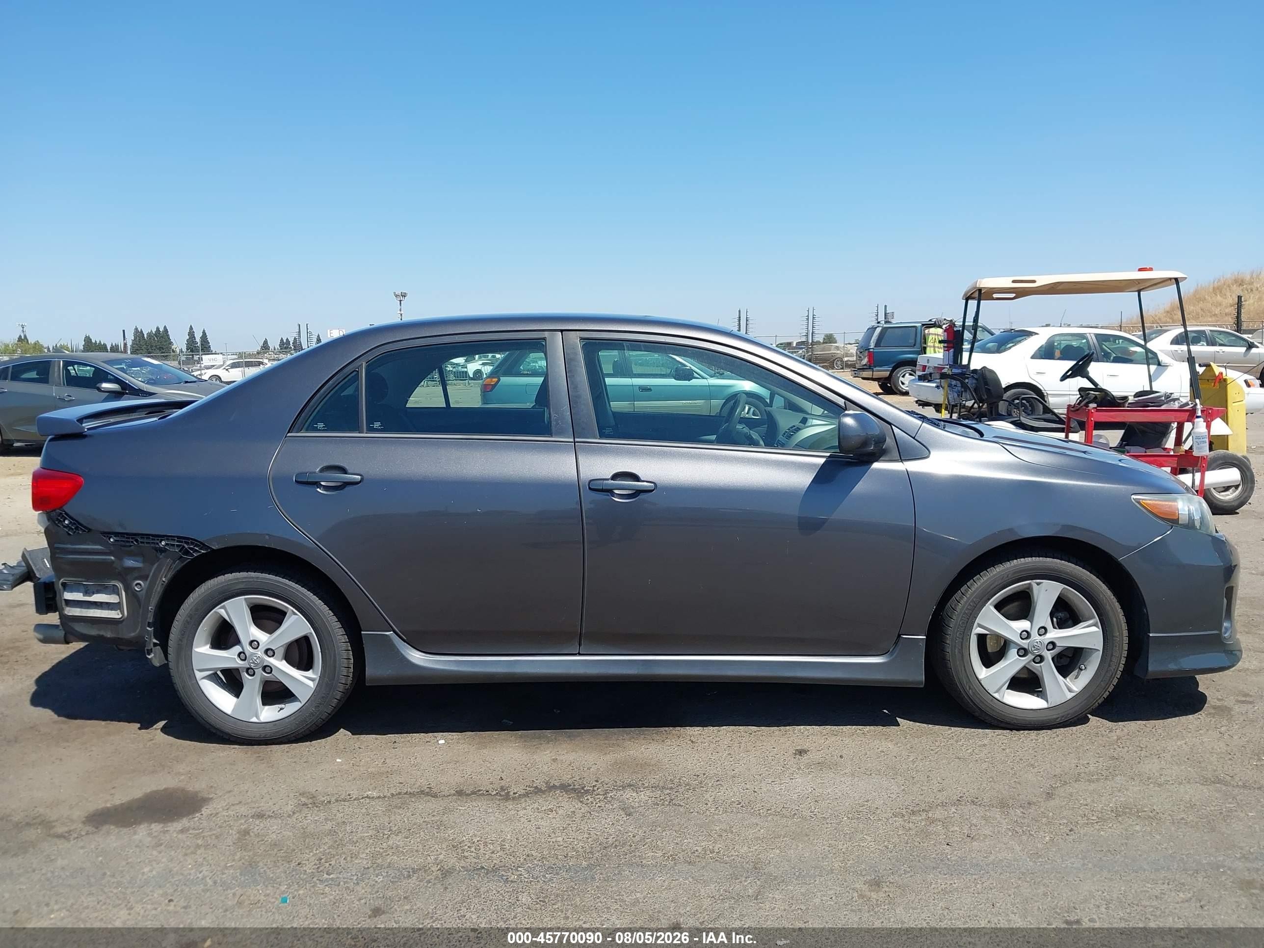 2013 Toyota Corolla S Gray vin: 5YFBU4EEXDP152677
