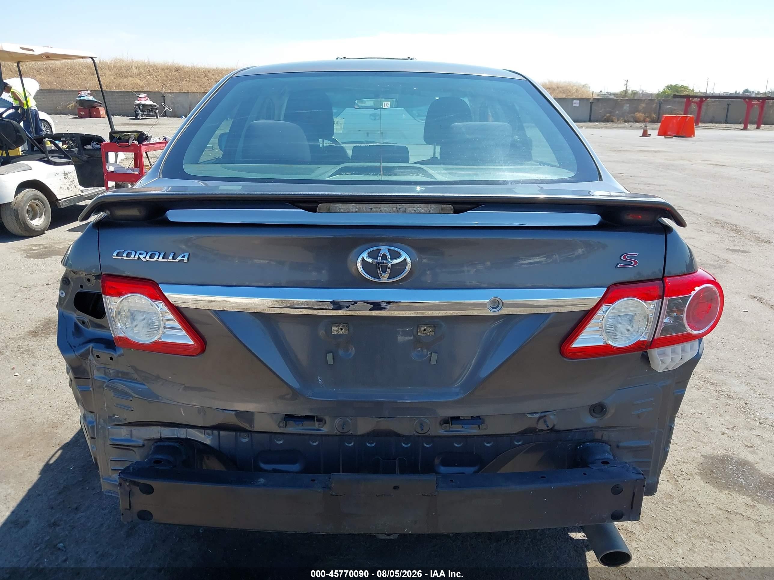 2013 Toyota Corolla S Gray vin: 5YFBU4EEXDP152677