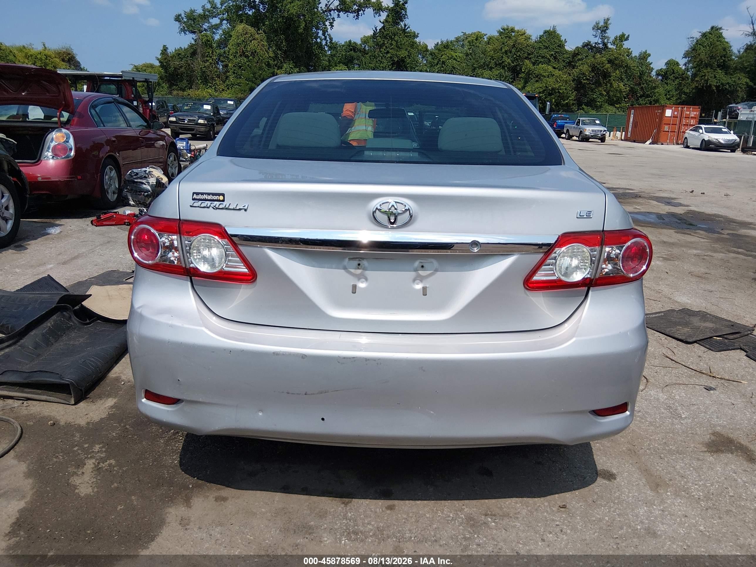 2013 Toyota Corolla Le Silver vin: 5YFBU4EEXDP164389