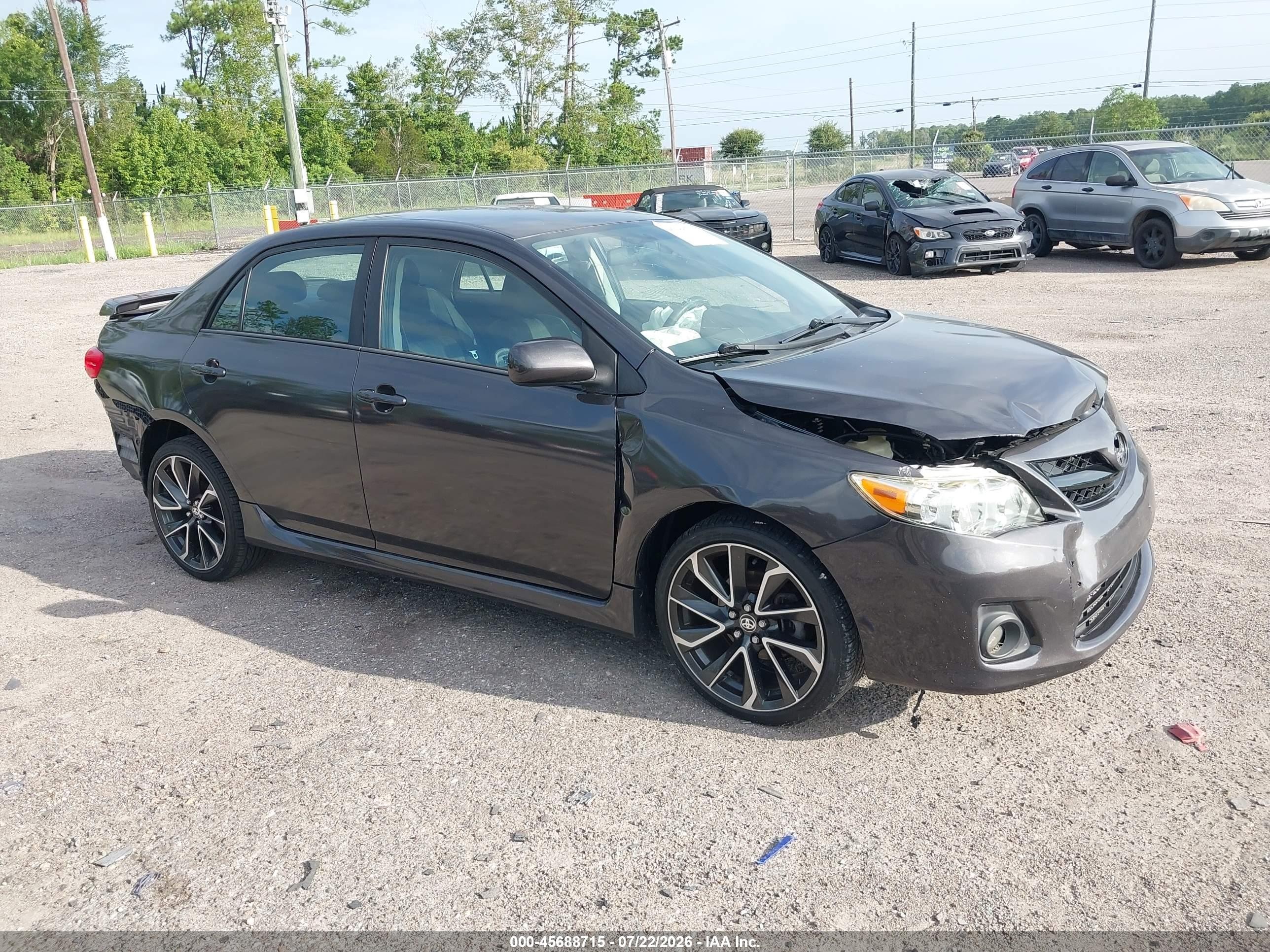 2013 Toyota Corolla S Серый vin: 5YFBU4EEXDP164571