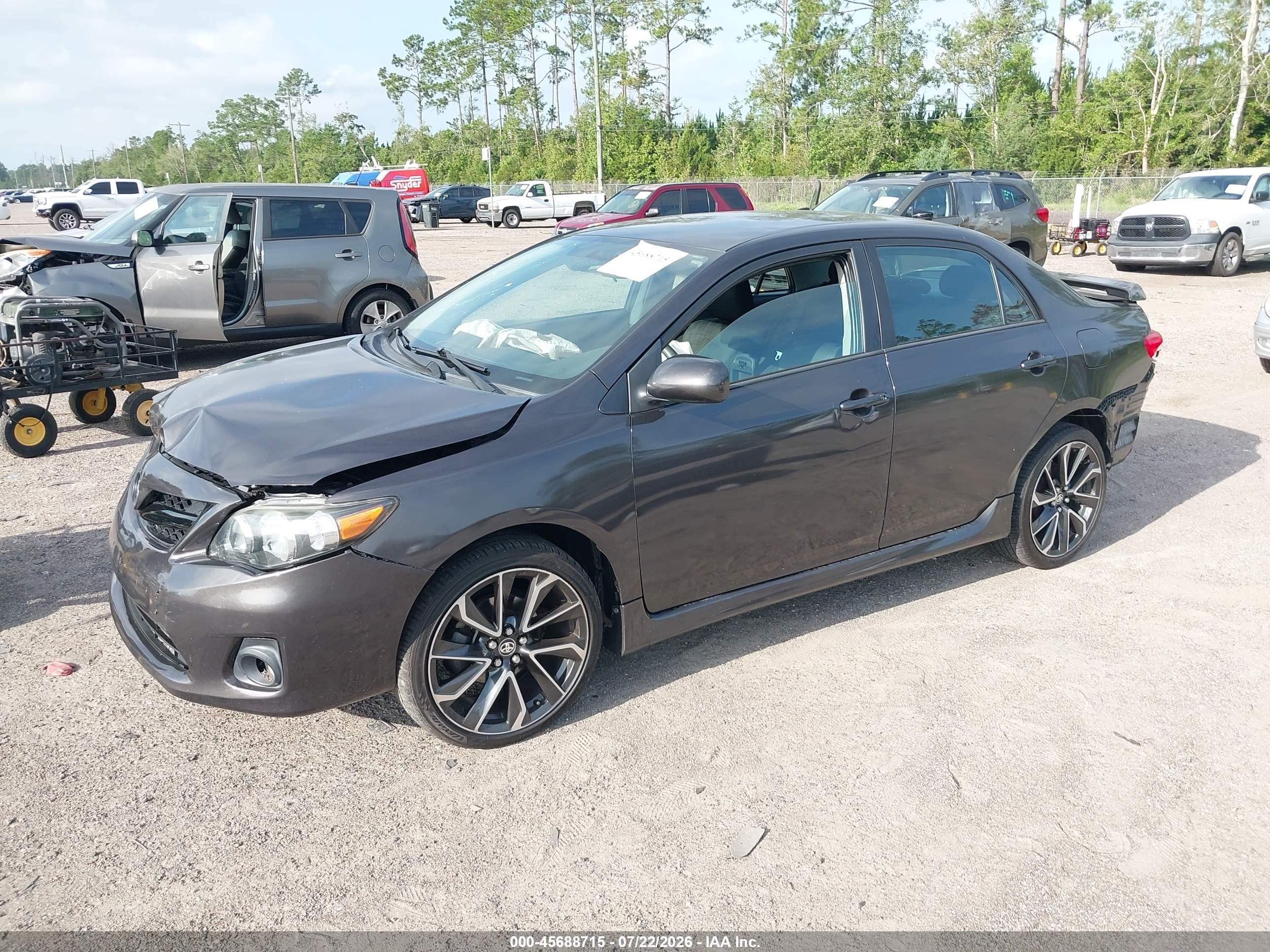 2013 Toyota Corolla S Gray vin: 5YFBU4EEXDP164571
