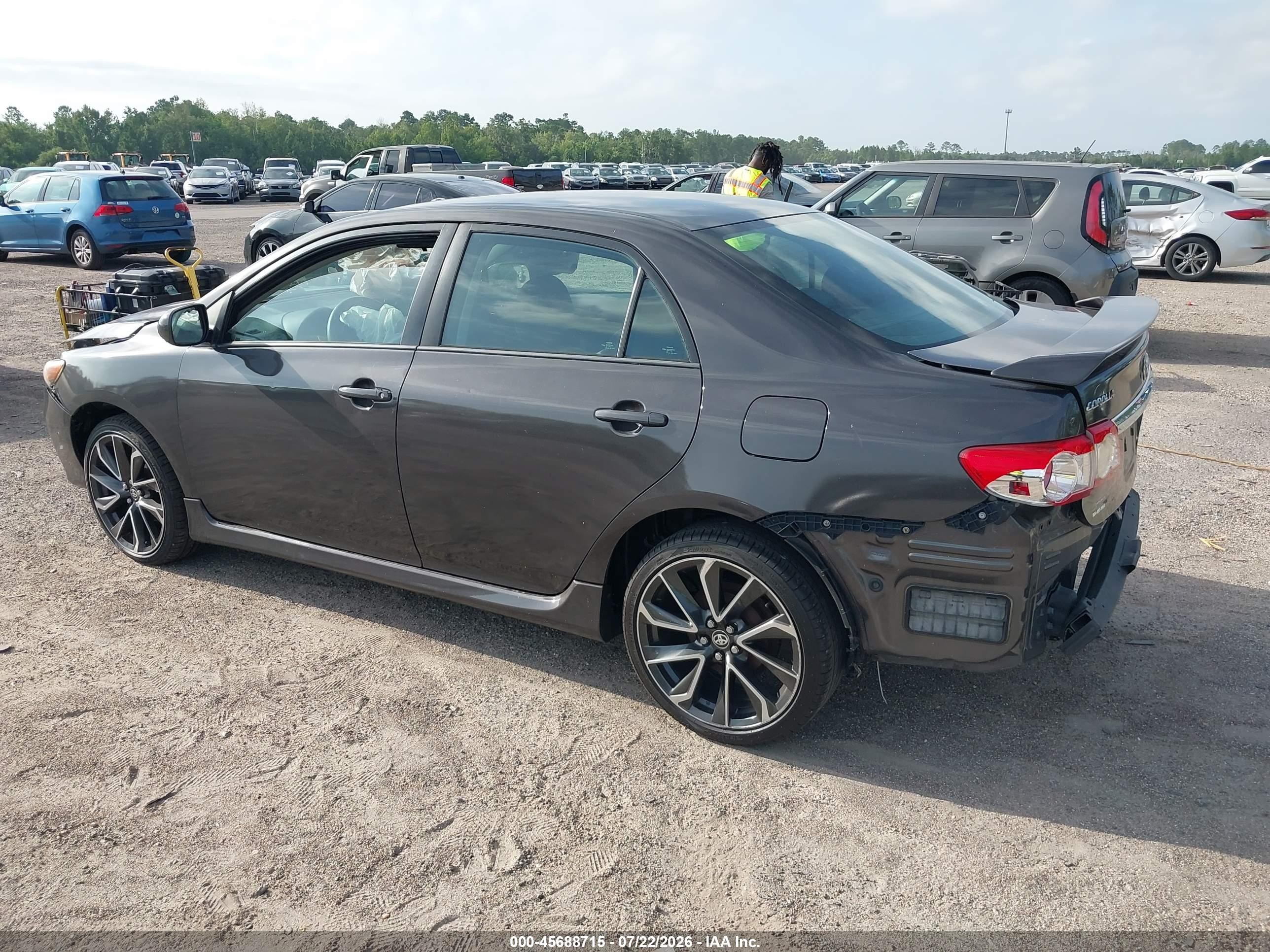2013 Toyota Corolla S Gray vin: 5YFBU4EEXDP164571