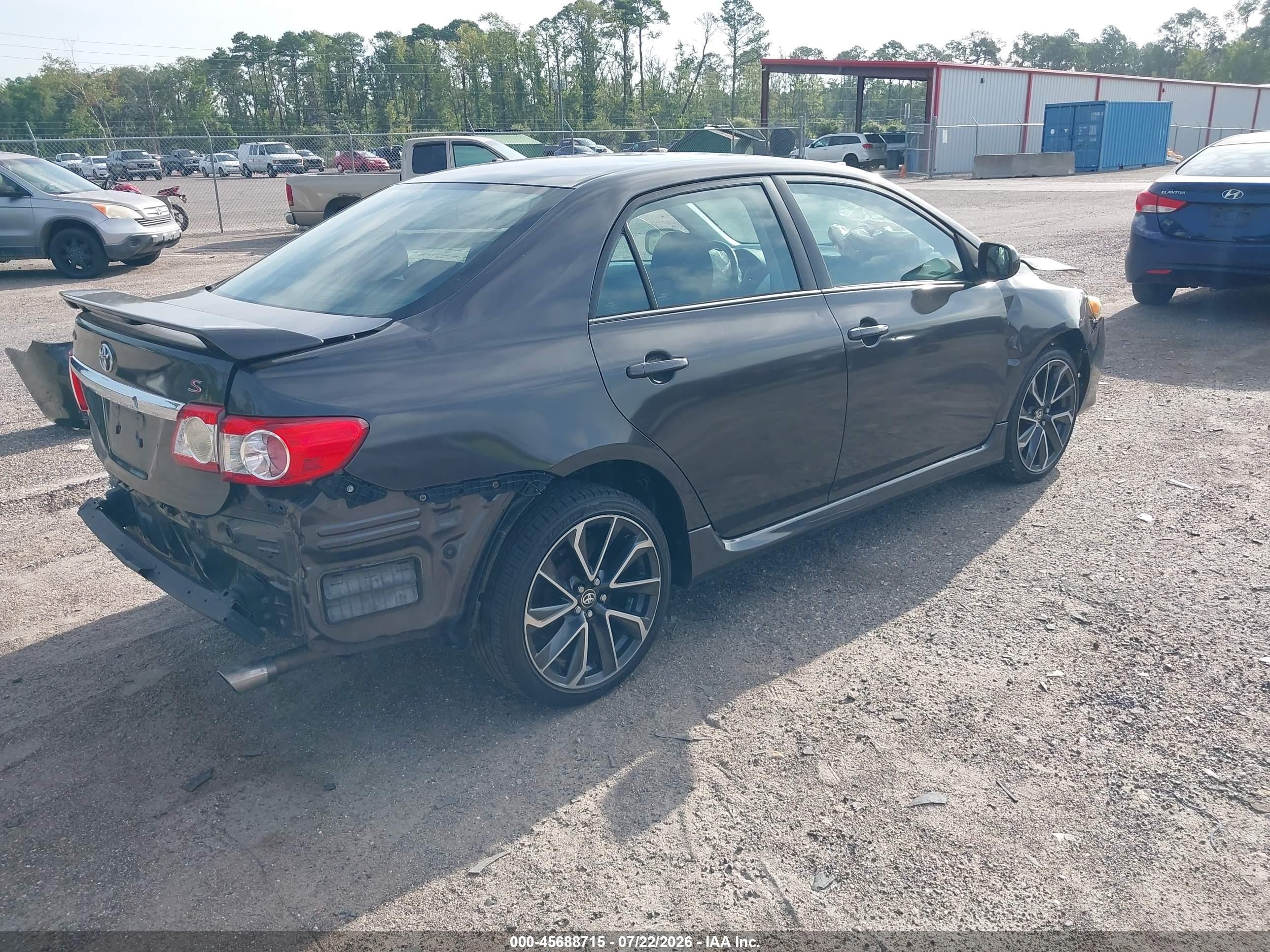 2013 Toyota Corolla S Gray vin: 5YFBU4EEXDP164571