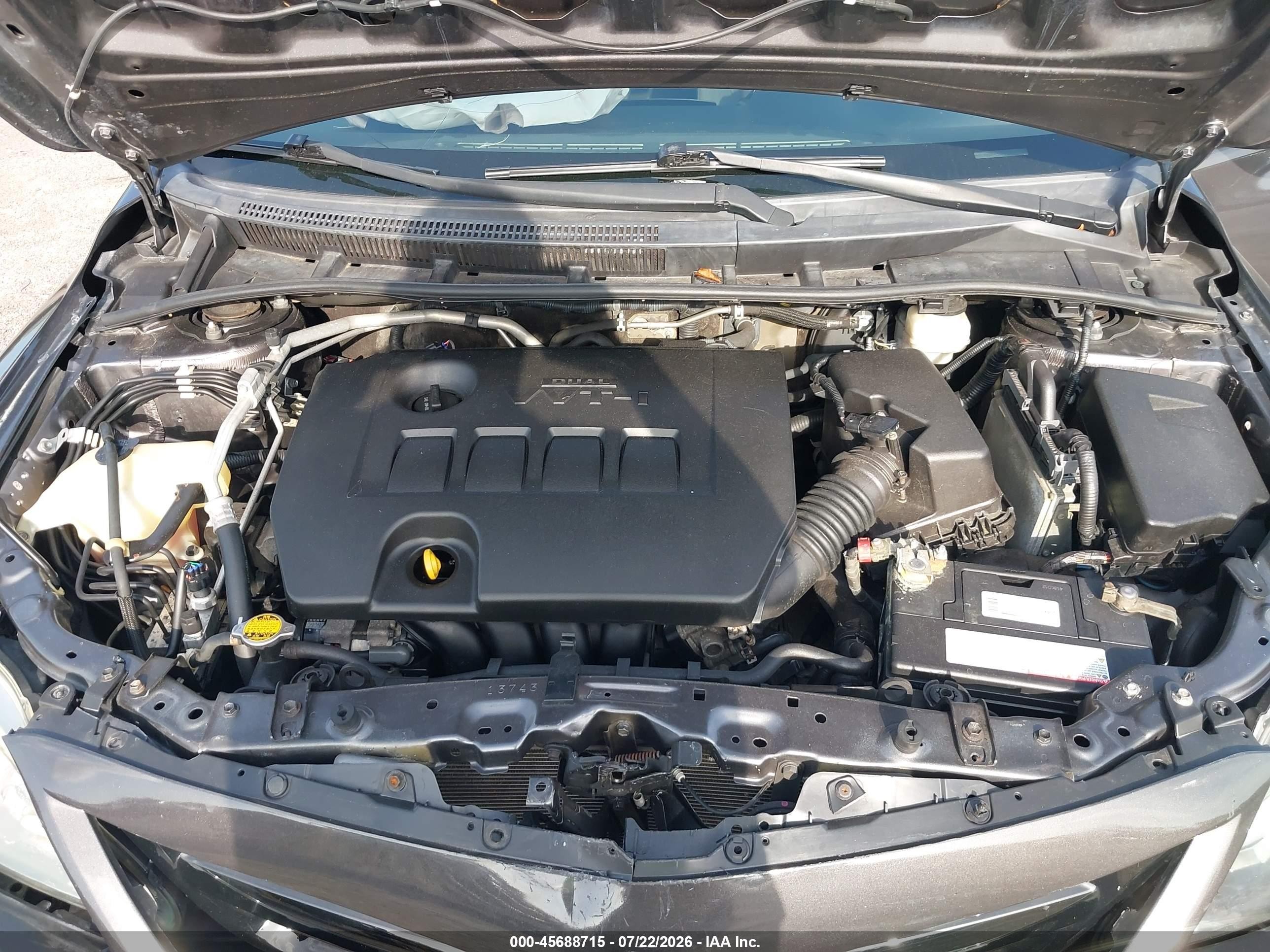 2013 Toyota Corolla S Gray vin: 5YFBU4EEXDP164571