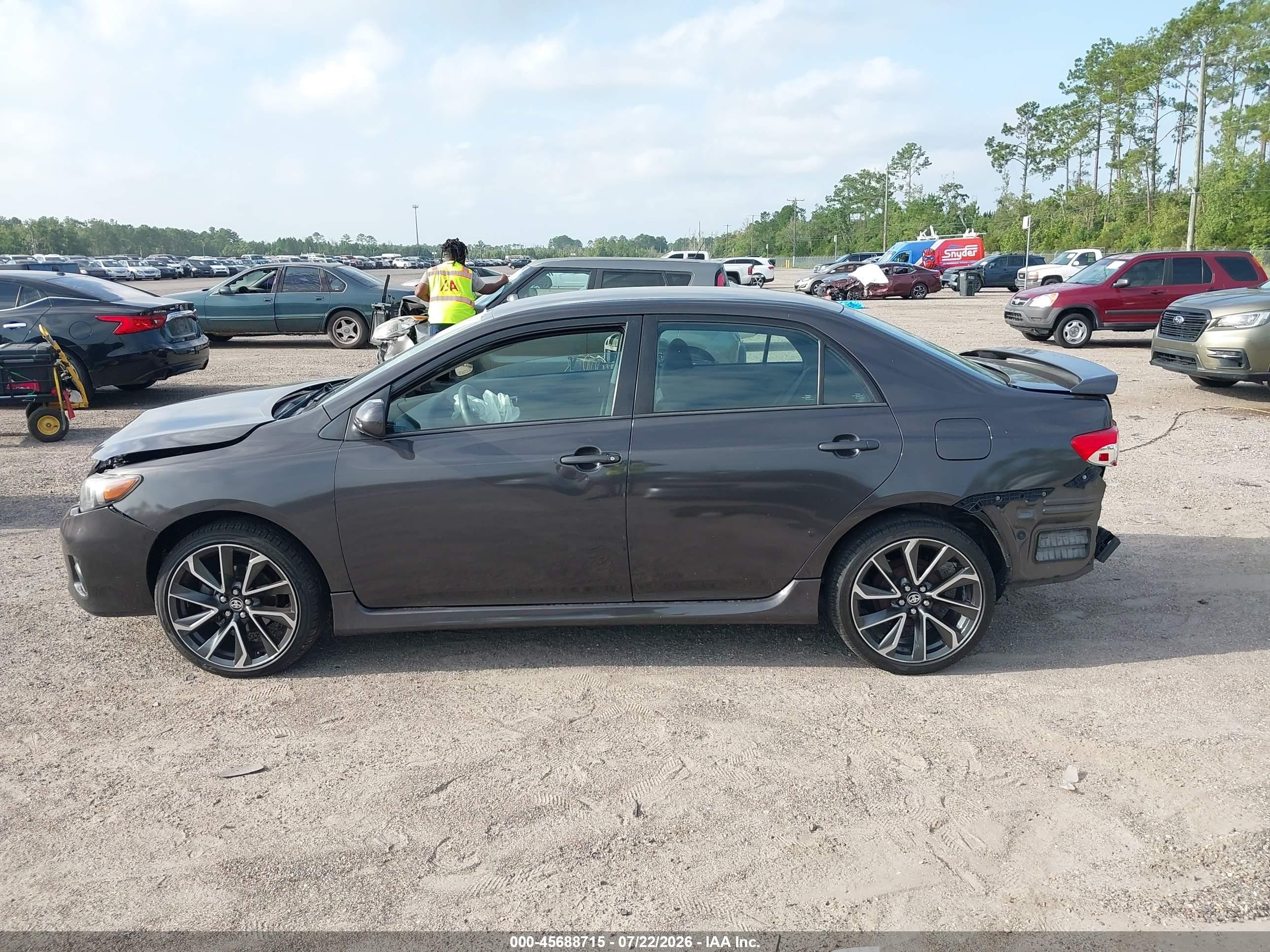 2013 Toyota Corolla S Gray vin: 5YFBU4EEXDP164571
