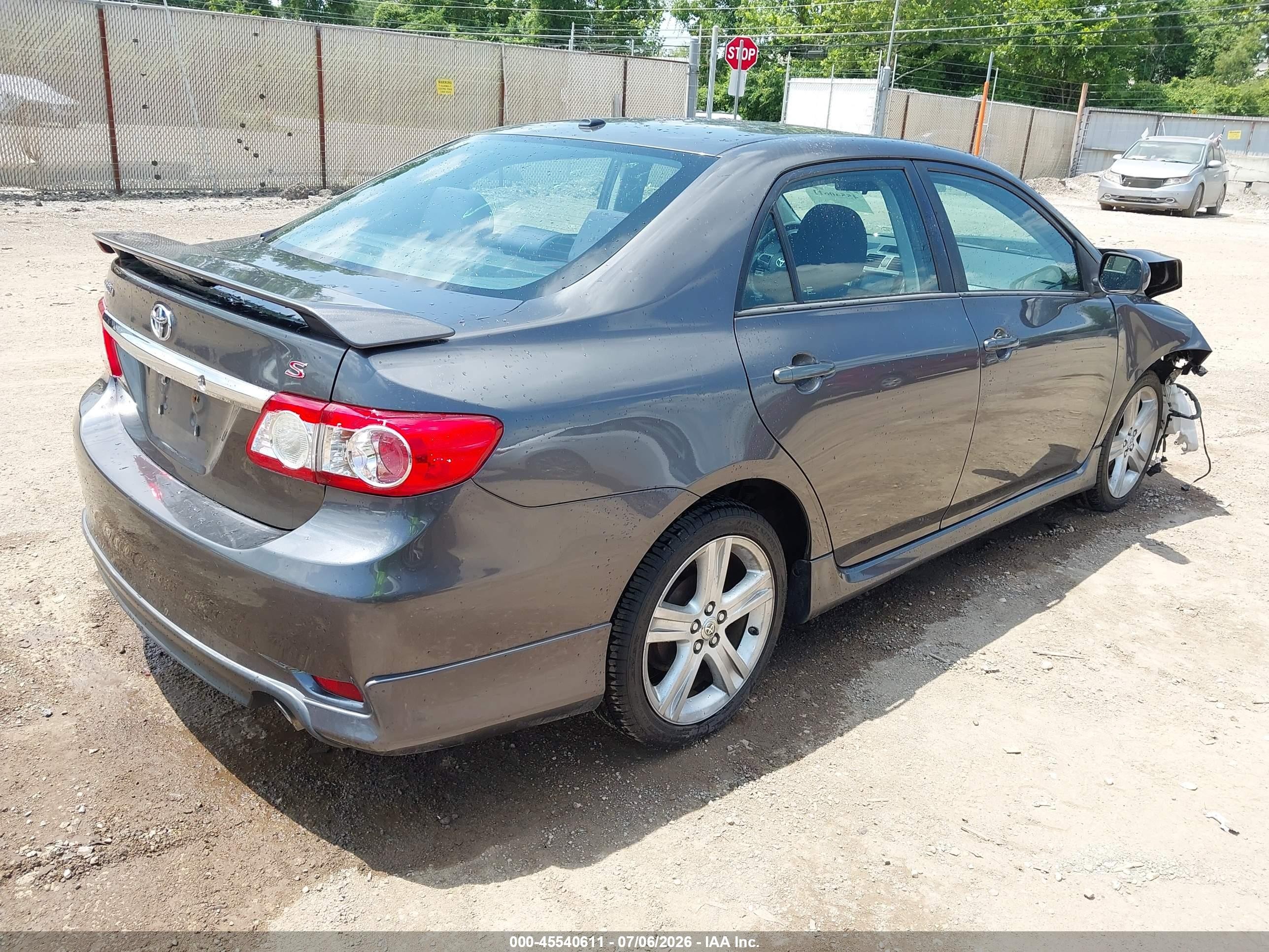 2013 Toyota Corolla S Gray vin: 5YFBU4EEXDP170743