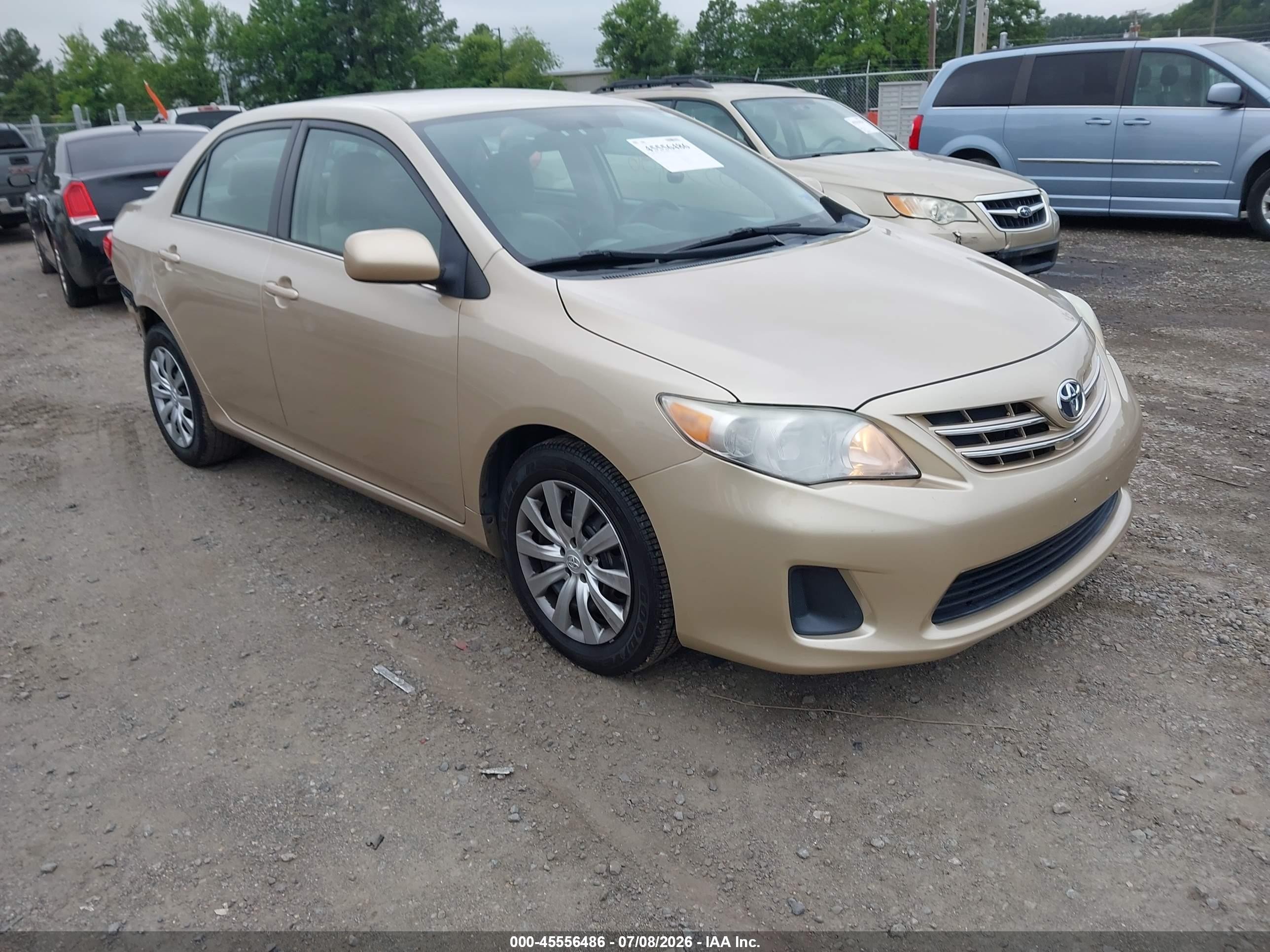 2013 Toyota Corolla Le Золотой vin: 5YFBU4EEXDP210285