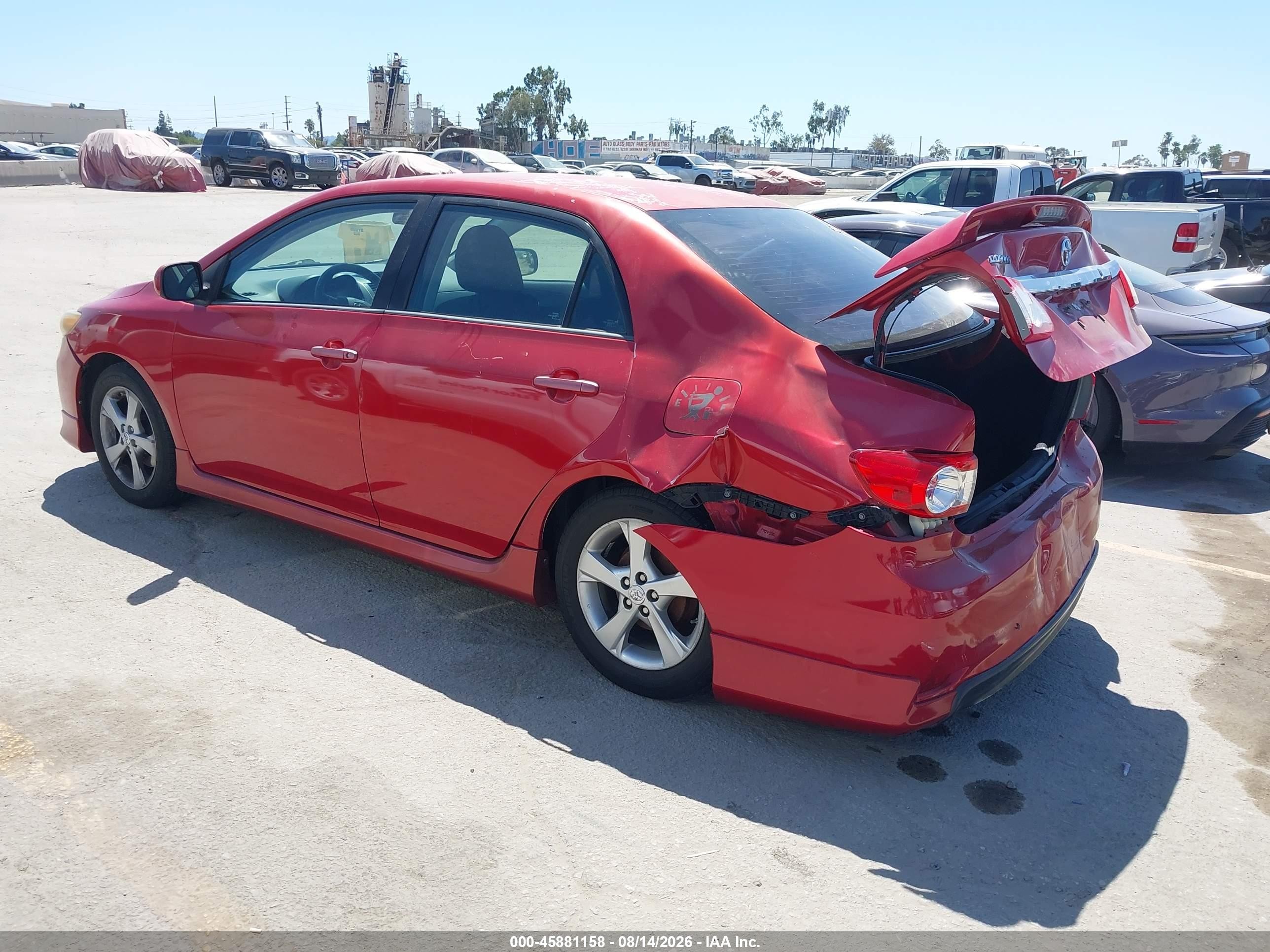 2013 Toyota Corolla S Red vin: 5YFBU4EEXDP210805