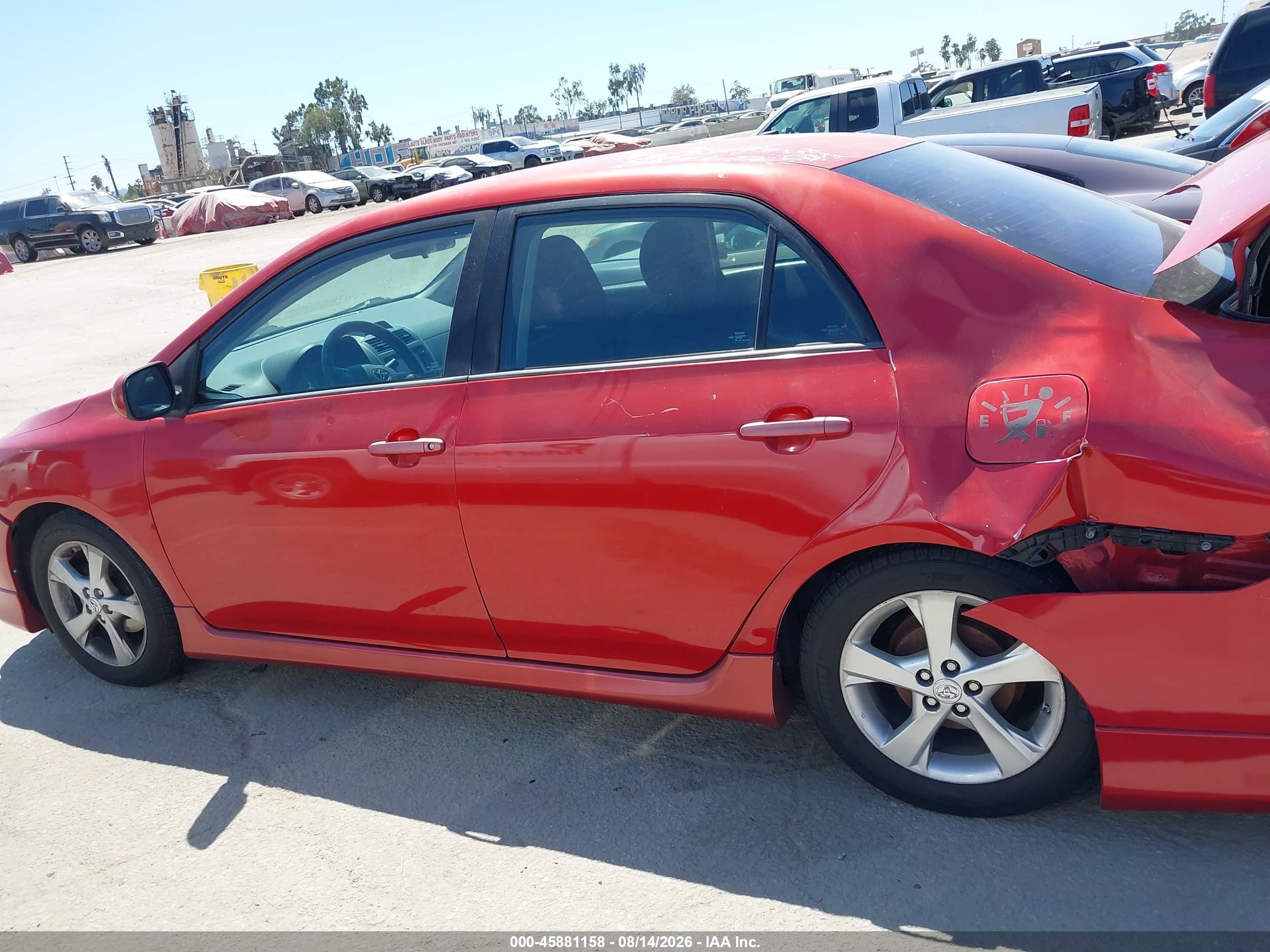 2013 Toyota Corolla S Red vin: 5YFBU4EEXDP210805