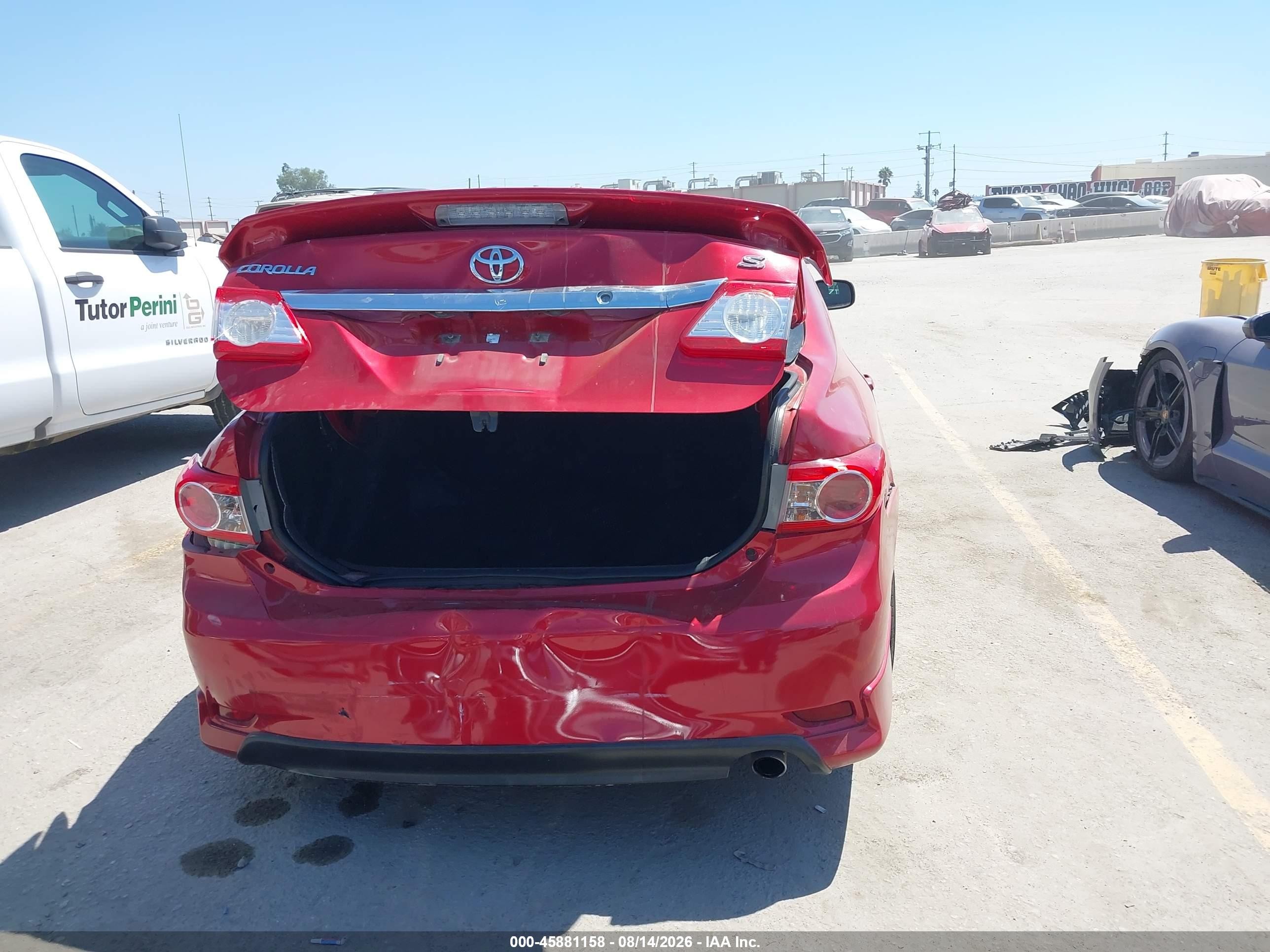 2013 Toyota Corolla S Red vin: 5YFBU4EEXDP210805