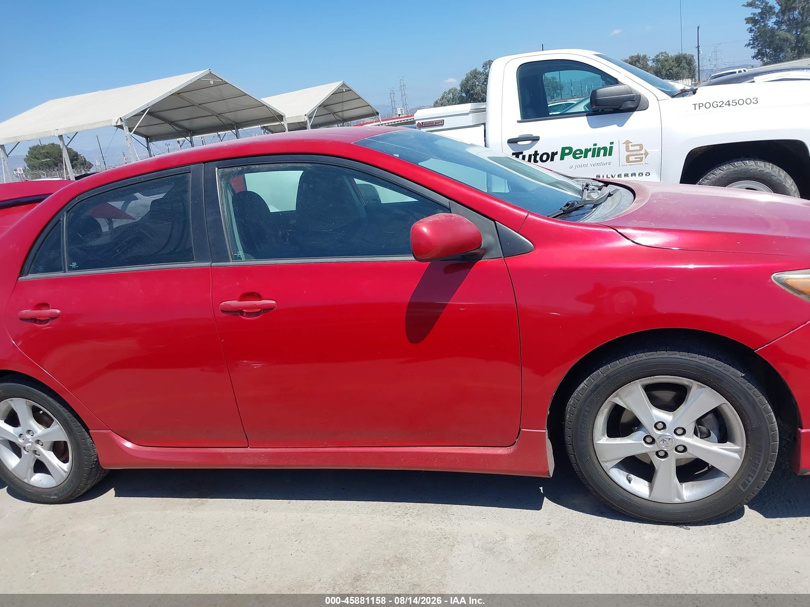 2013 Toyota Corolla S Red vin: 5YFBU4EEXDP210805