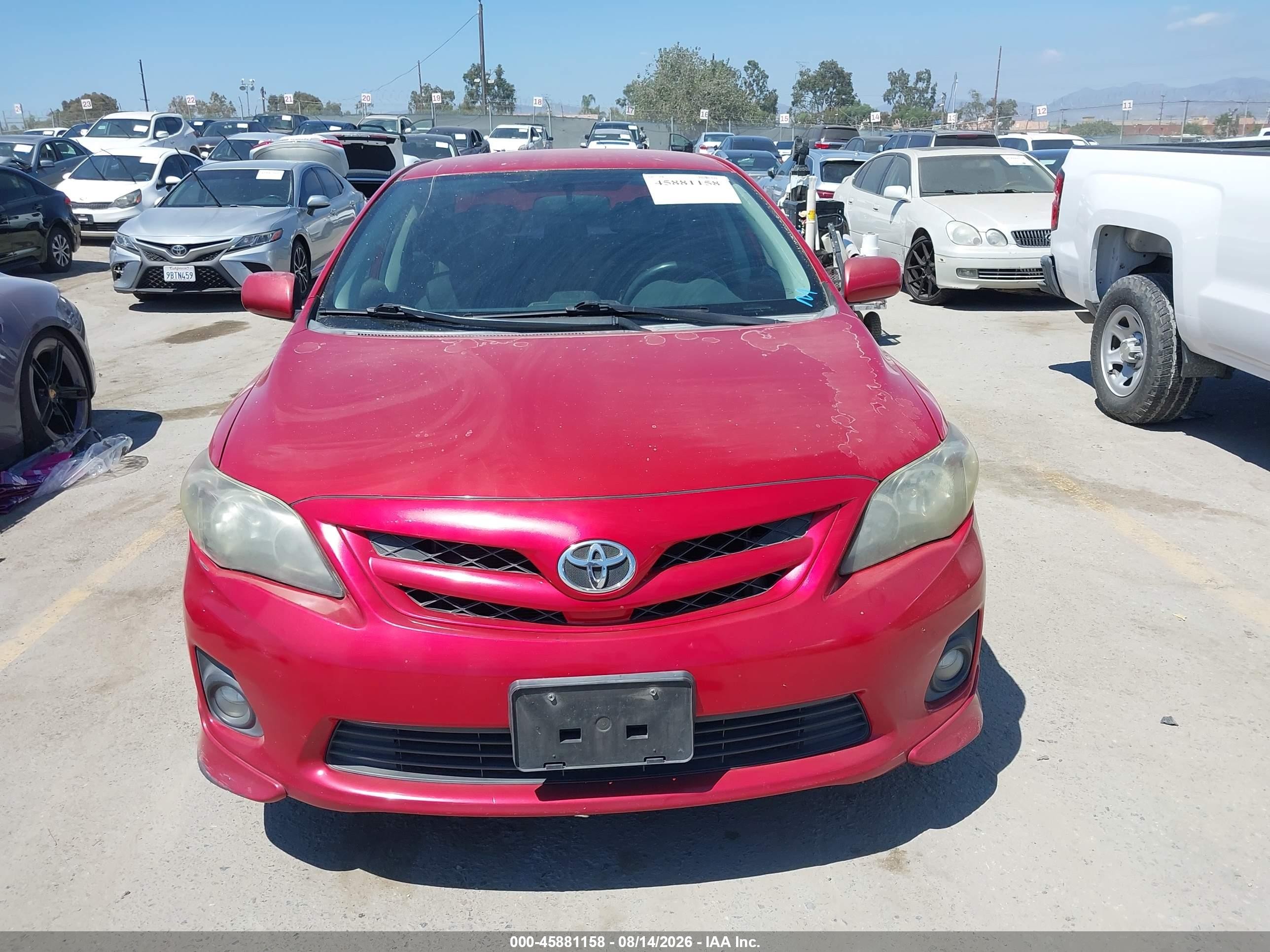 2013 Toyota Corolla S Red vin: 5YFBU4EEXDP210805