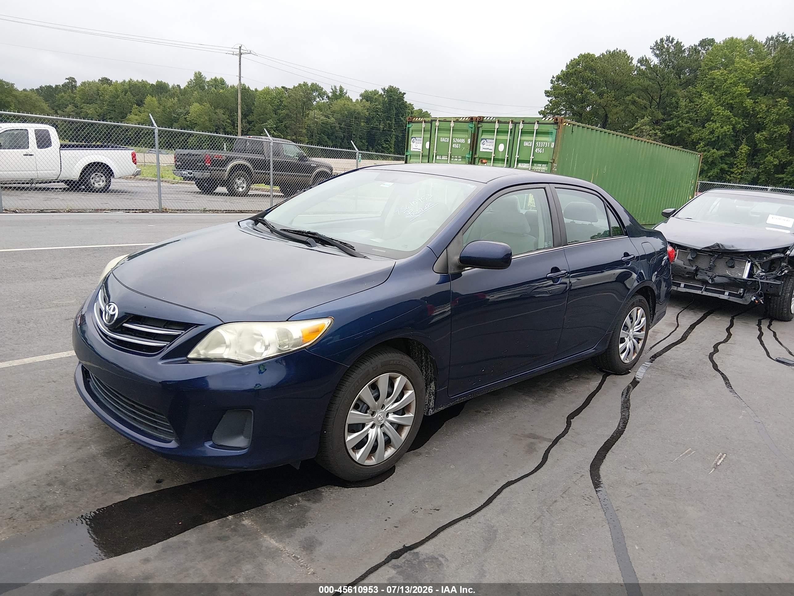 2013 Toyota Corolla Le Dark Blue vin: 5YFBU4EEXDP212411