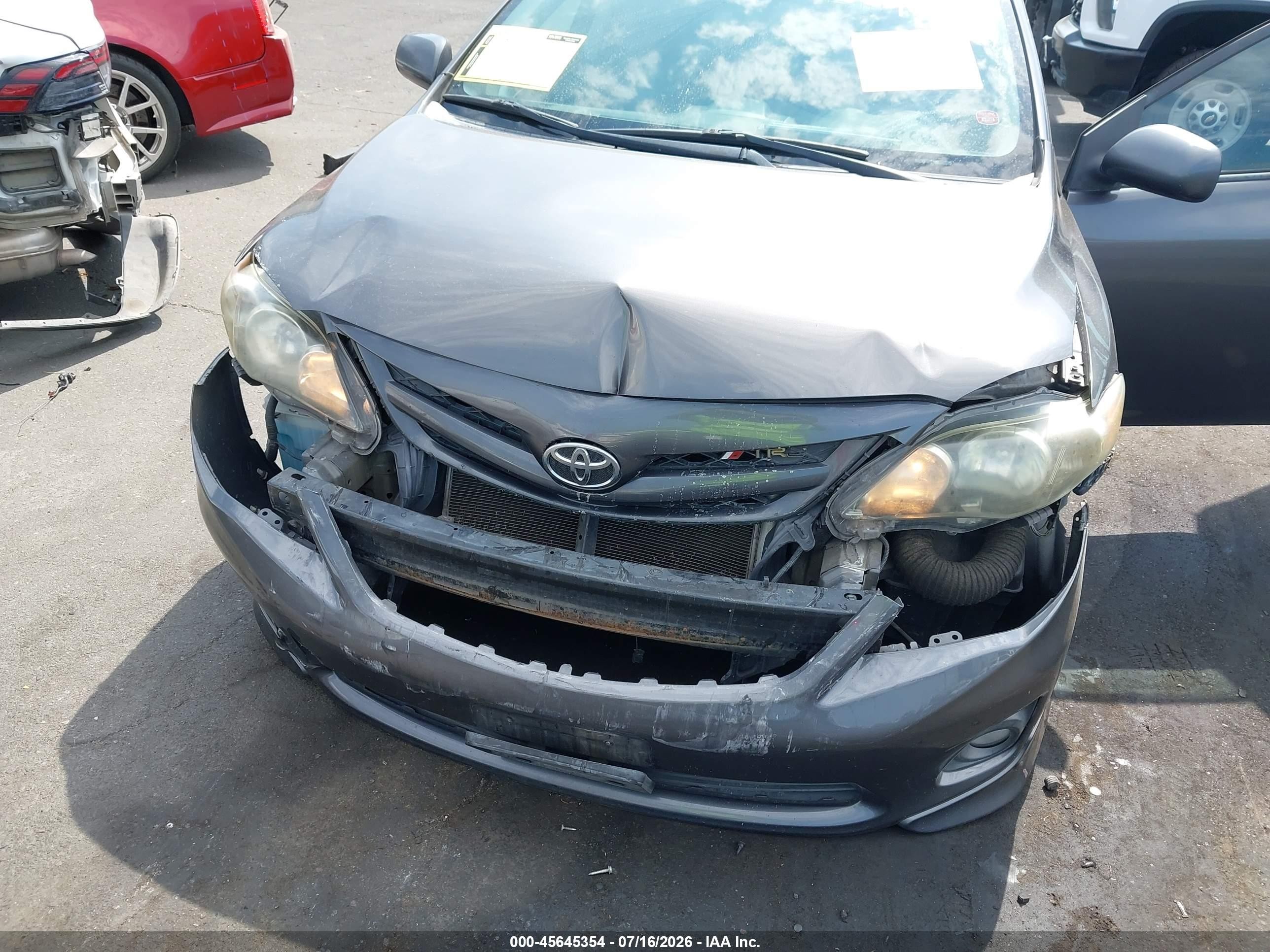 2013 Toyota Corolla S Gray vin: 5YFBU4EEXDP219987