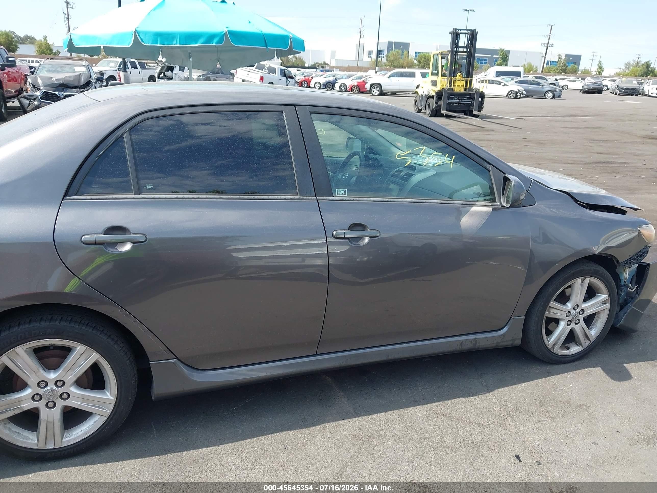 2013 Toyota Corolla S Gray vin: 5YFBU4EEXDP219987