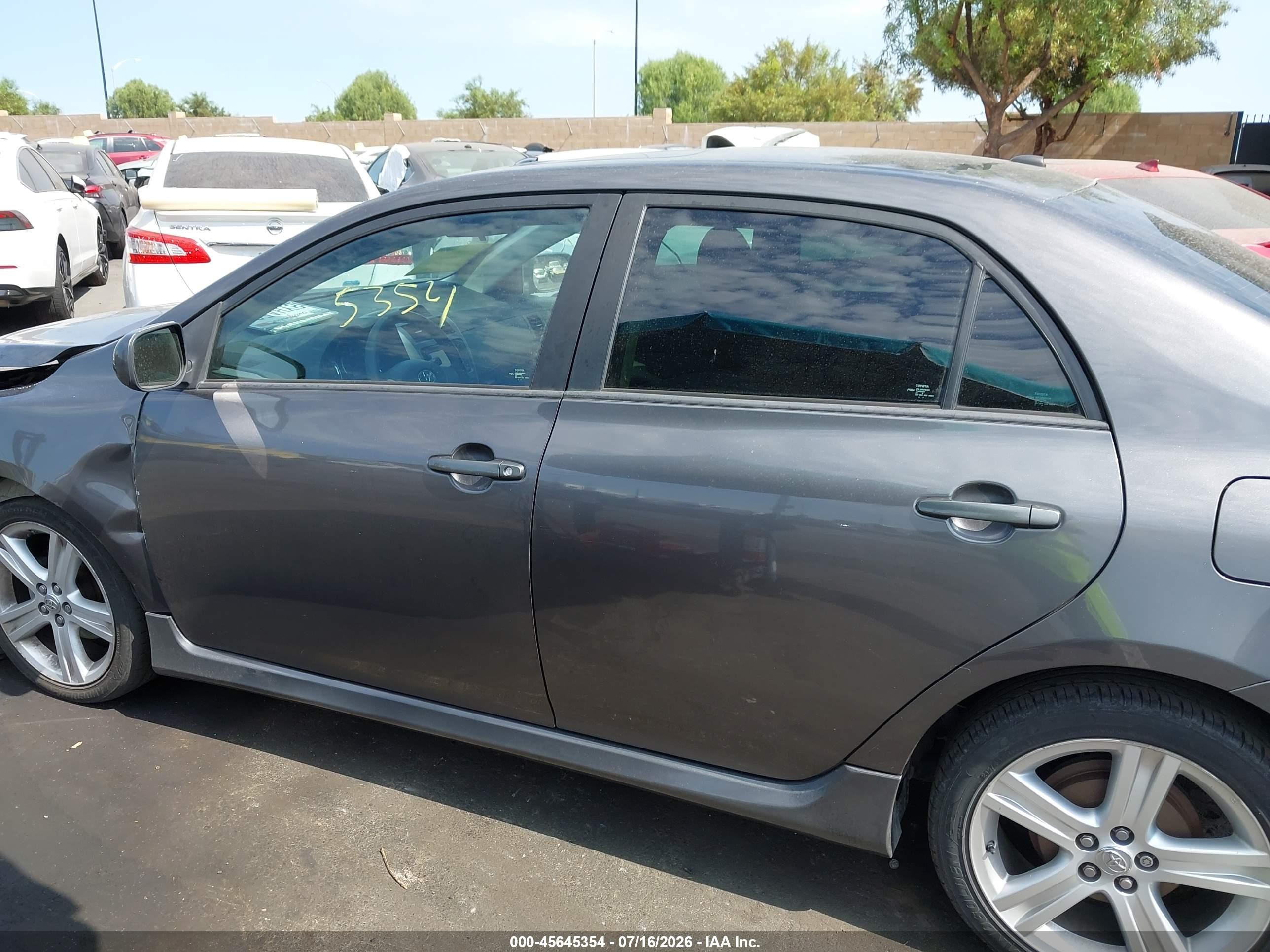 2013 Toyota Corolla S Gray vin: 5YFBU4EEXDP219987