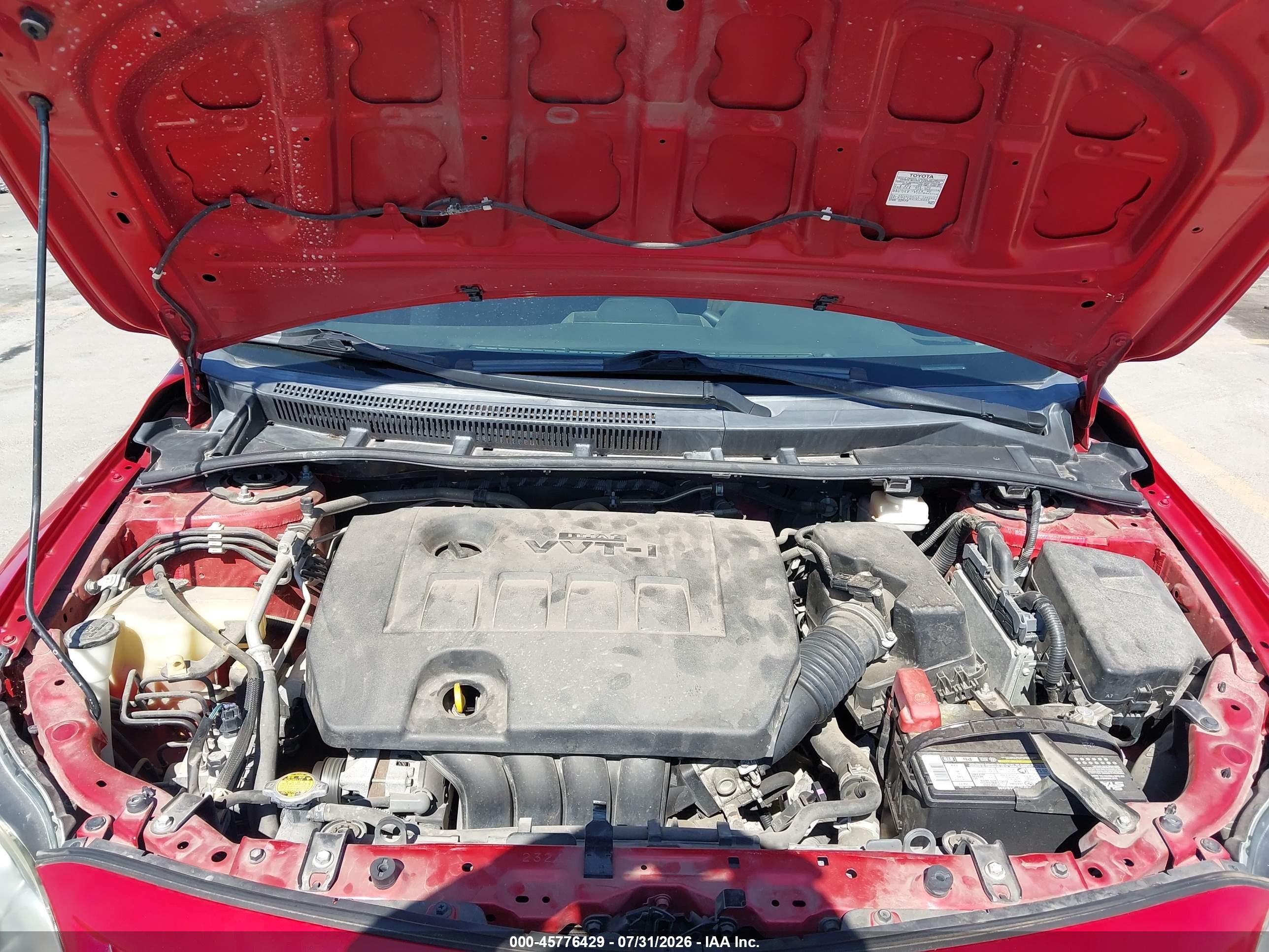 2013 Toyota Corolla S Красный vin: 5YFBU4EEXDP223988