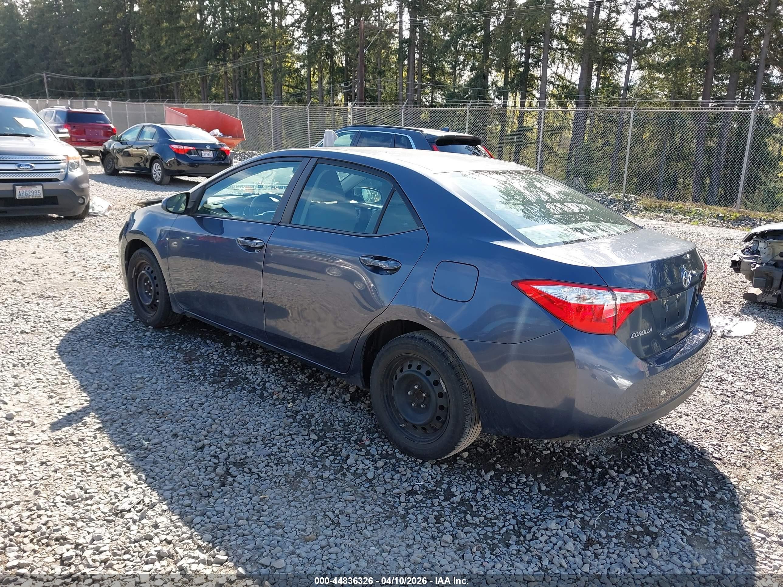 2014 Toyota Corolla Le Gray vin: 5YFBURHE0EP000868