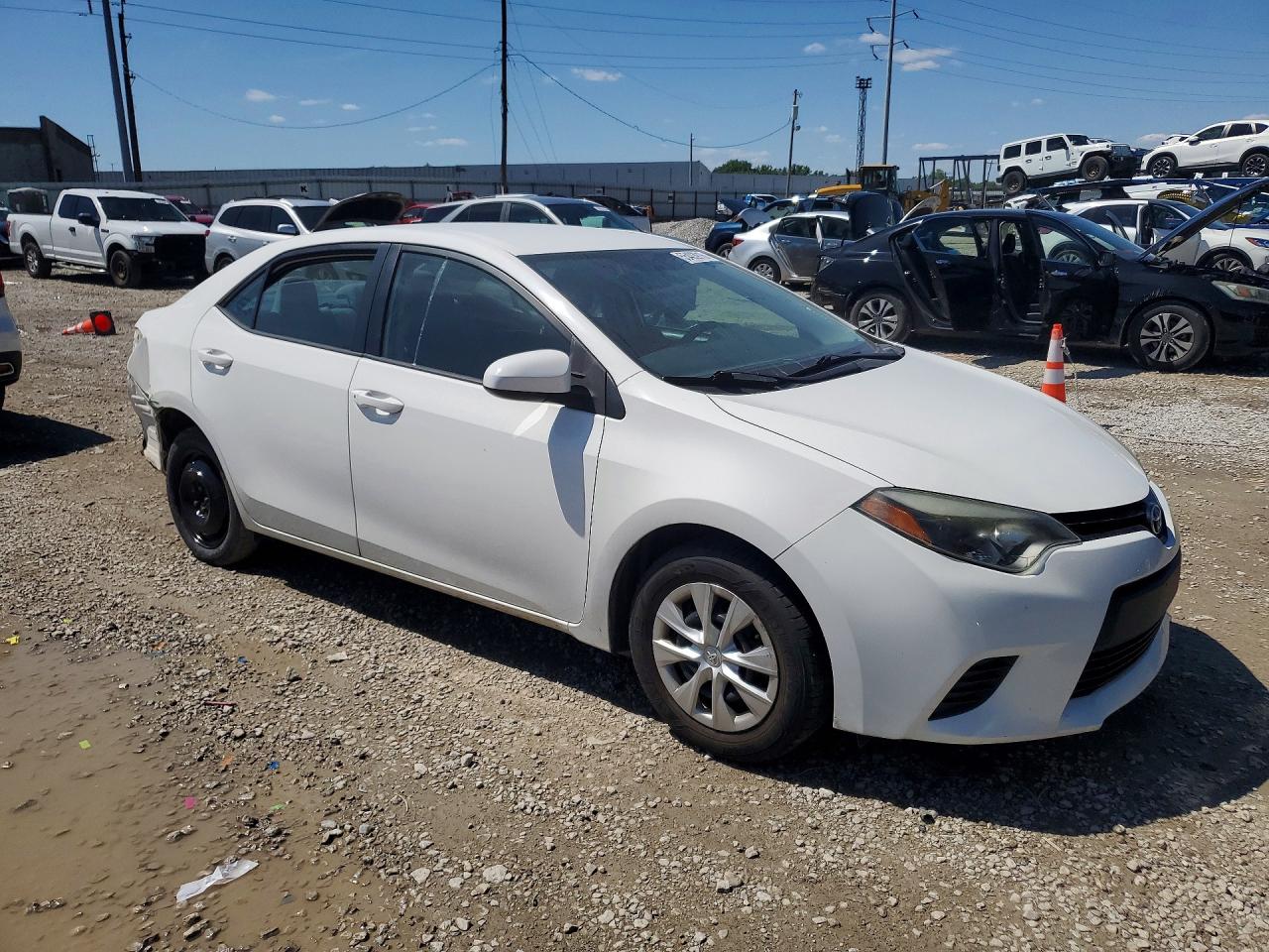 2014 Toyota Corolla L White vin: 5YFBURHE0EP003284