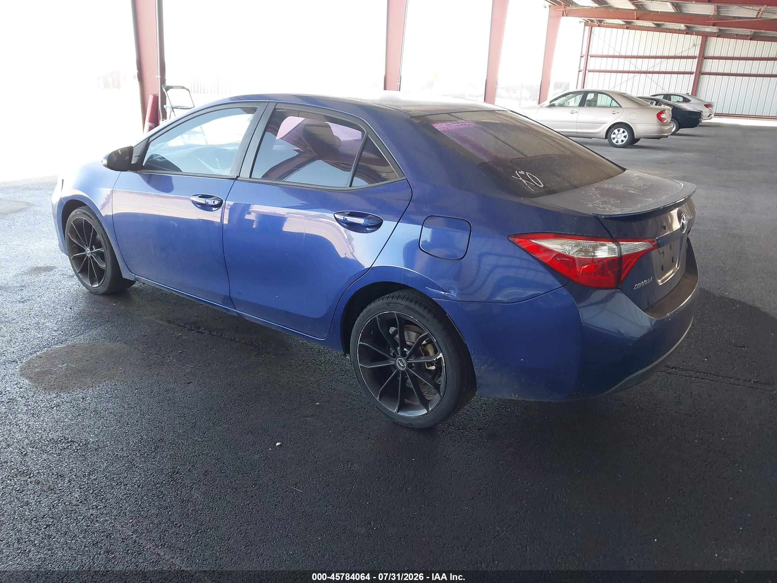 2014 Toyota Corolla S Plus Blue vin: 5YFBURHE0EP011823