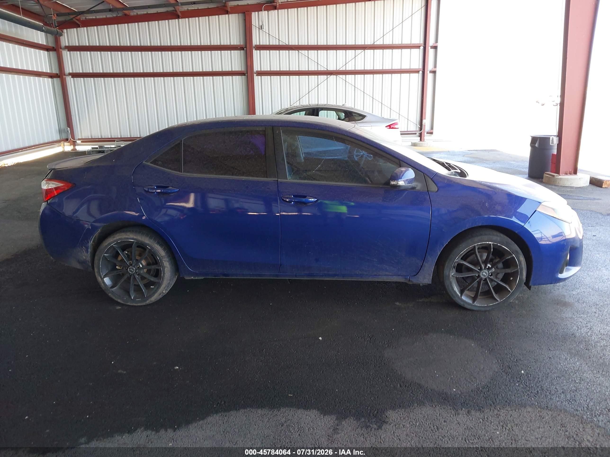 2014 Toyota Corolla S Plus Blue vin: 5YFBURHE0EP011823