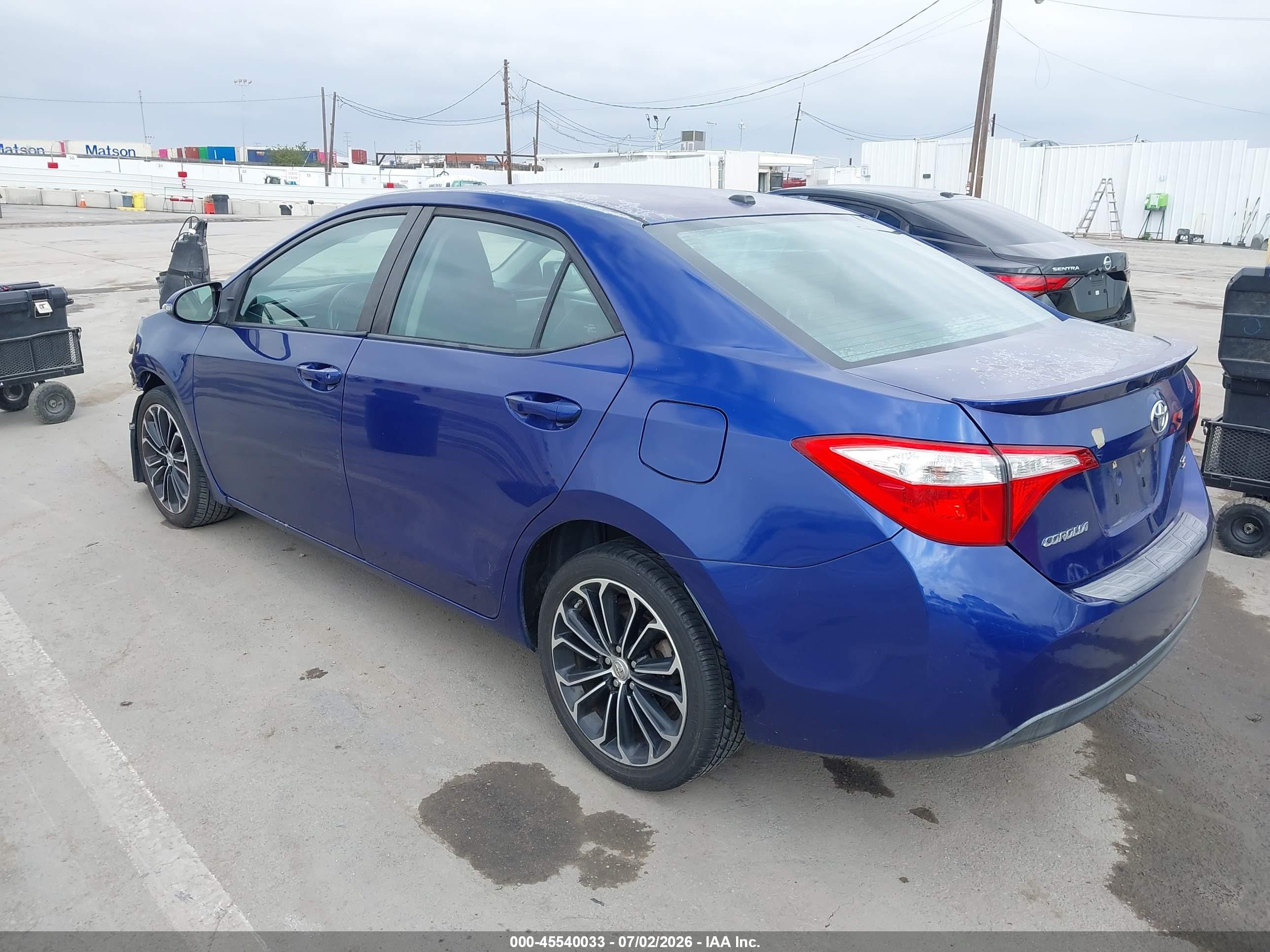 2014 Toyota Corolla S Plus Blue vin: 5YFBURHE0EP054154