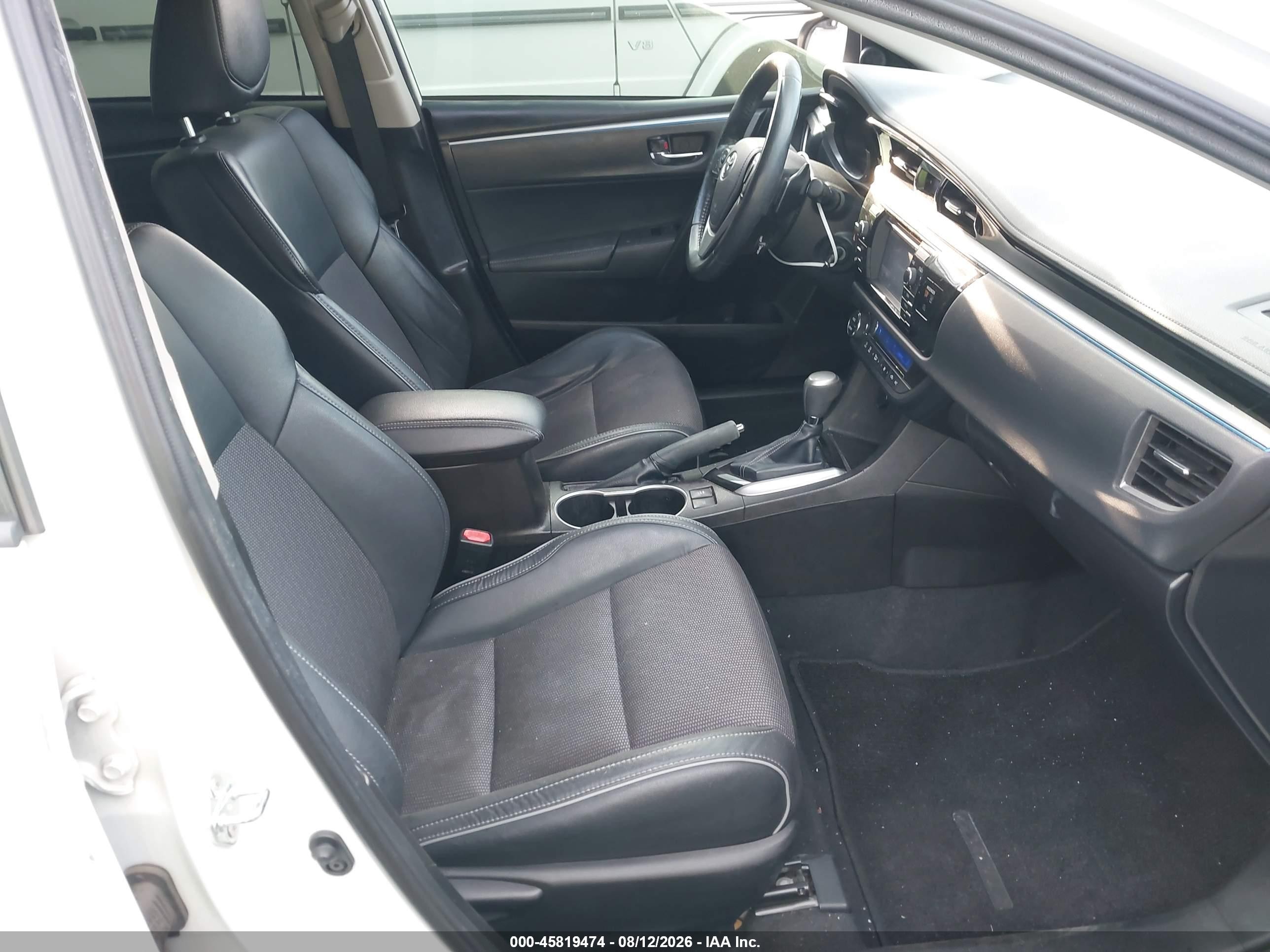 2014 Toyota Corolla S Plus White vin: 5YFBURHE0EP077983