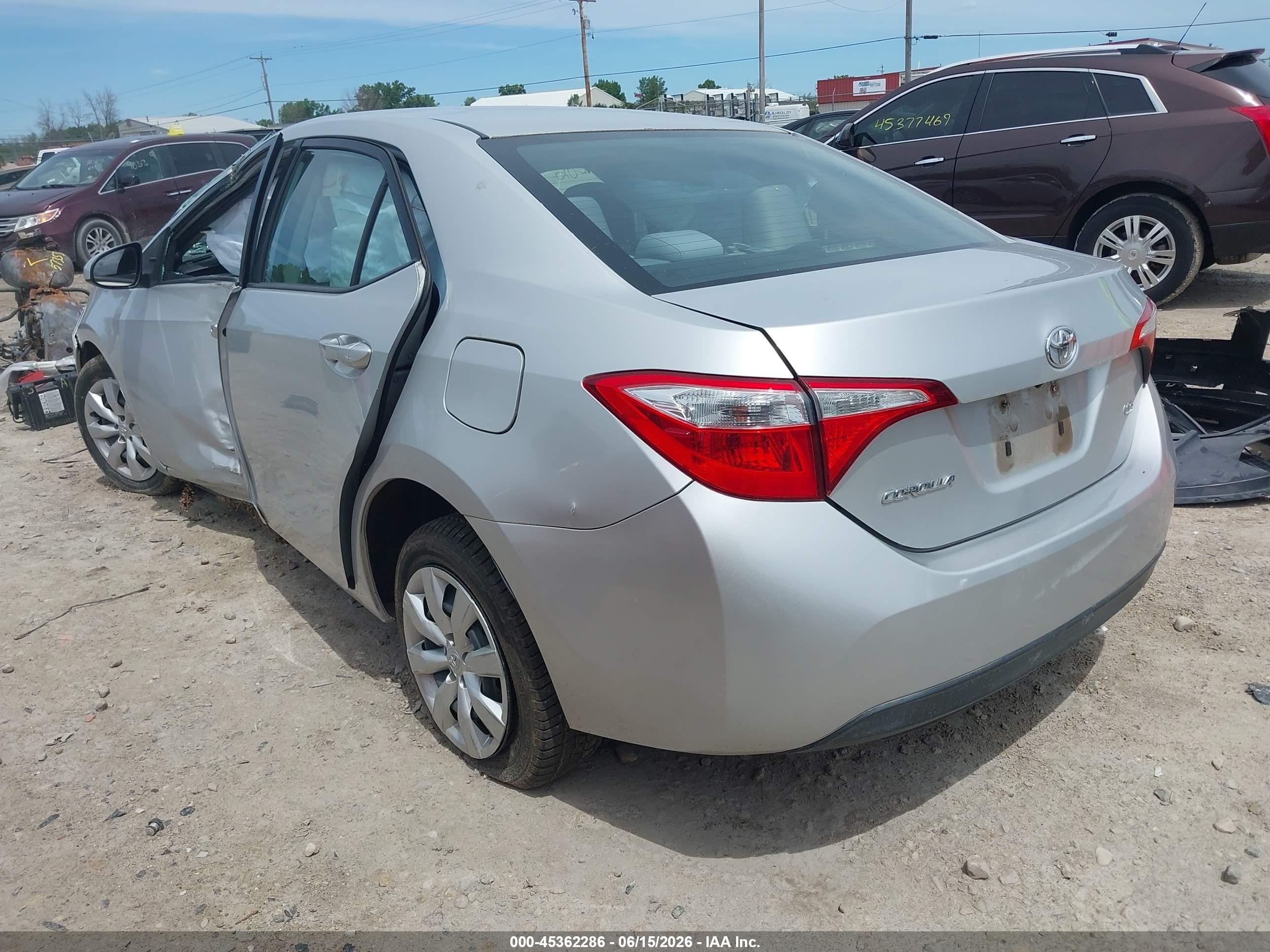 2014 Toyota Corolla Le Silver vin: 5YFBURHE0EP079555