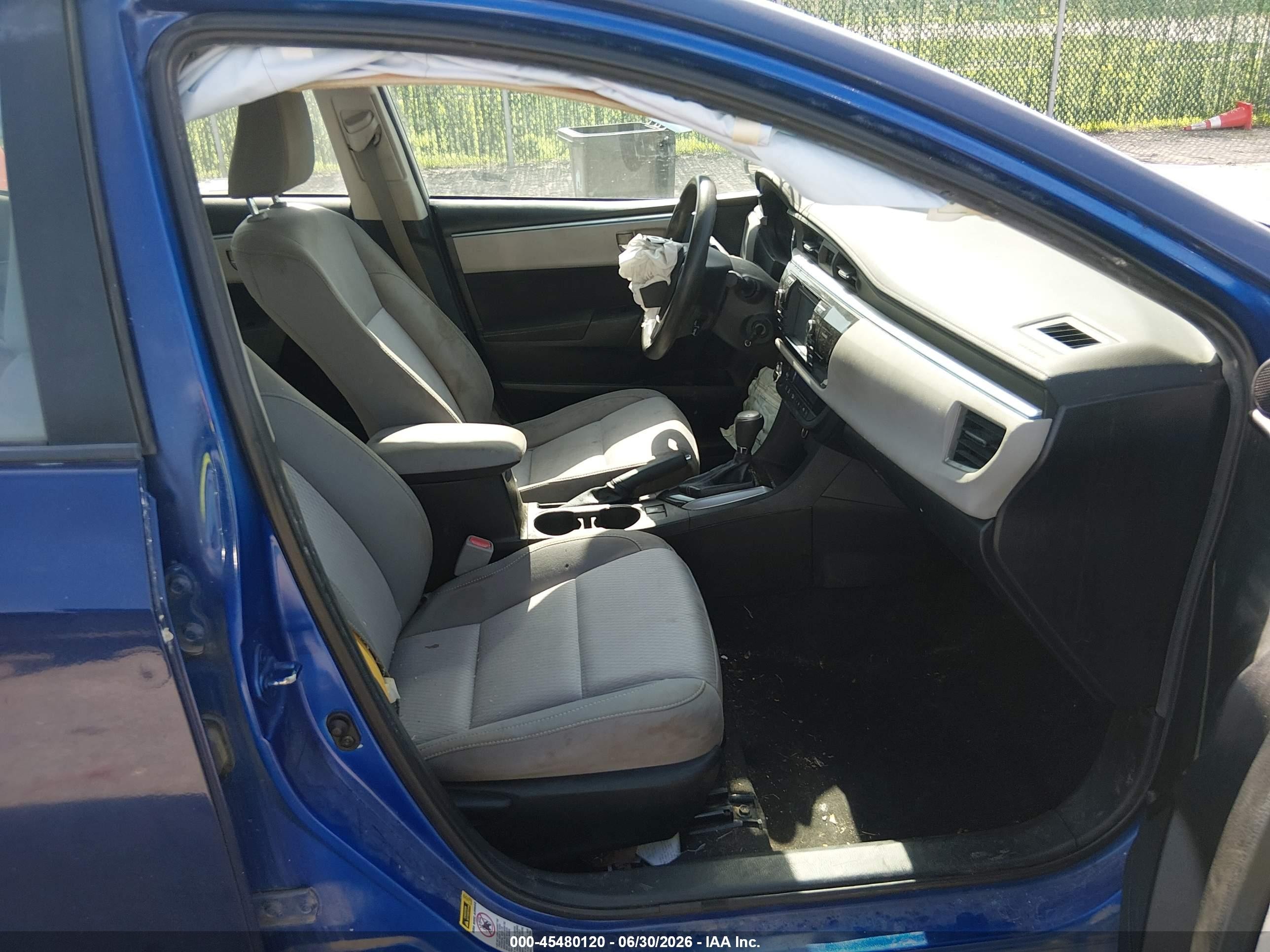 2014 Toyota Corolla Le Blue vin: 5YFBURHE0EP080933