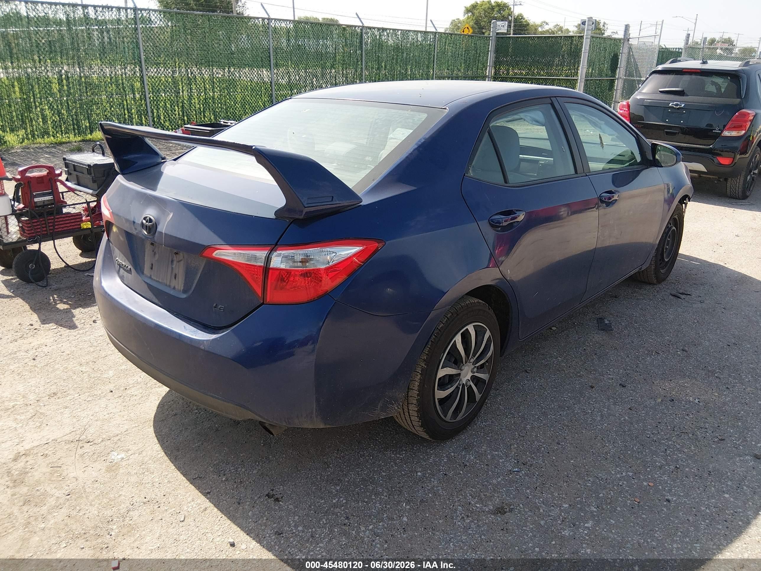 2014 Toyota Corolla Le Blue vin: 5YFBURHE0EP080933