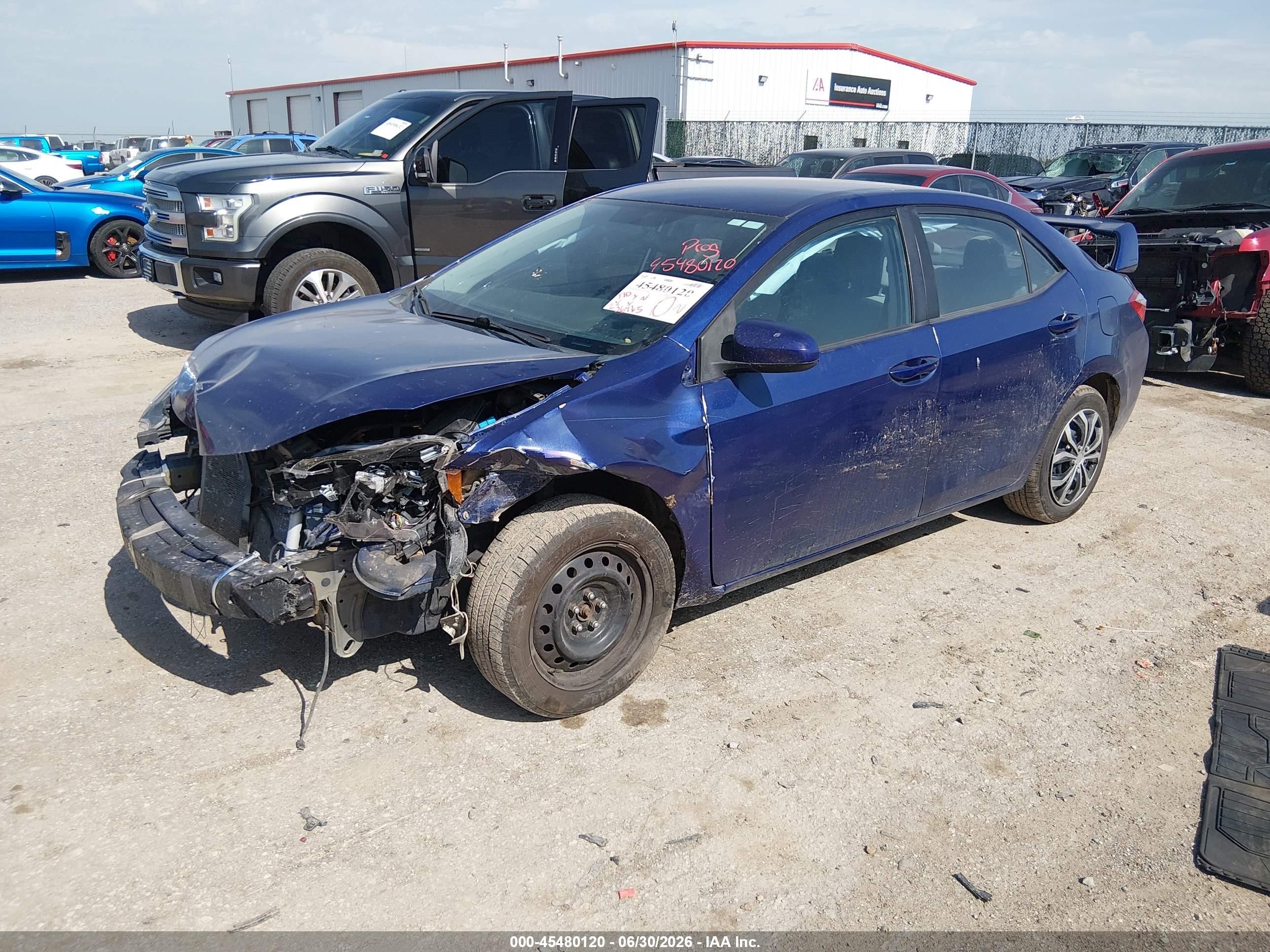 2014 Toyota Corolla Le Blue vin: 5YFBURHE0EP080933